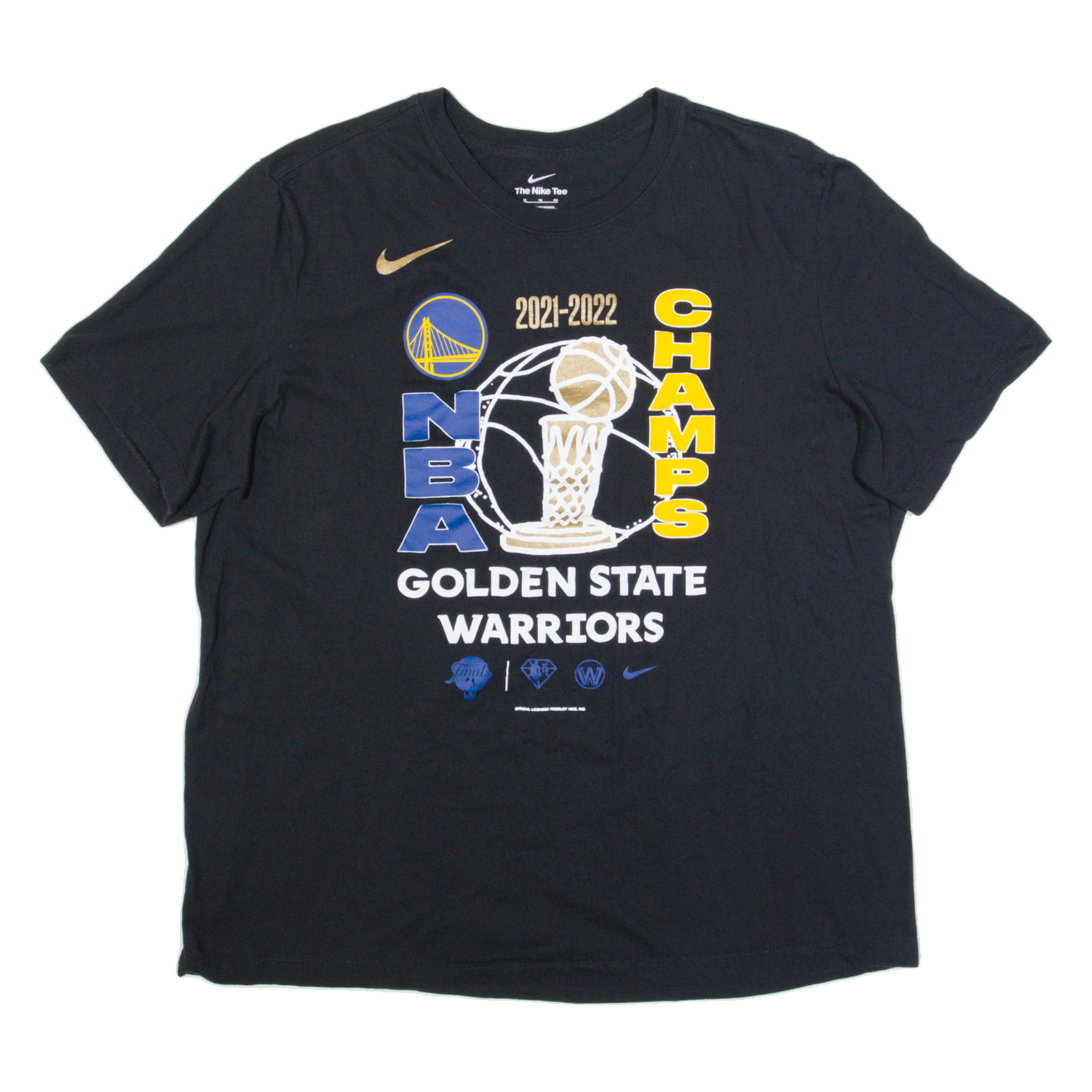 NIKE Golden State Warriors Mens T-Shirt Black USA XL Refurbished - N/A refurbished available on Cerqular