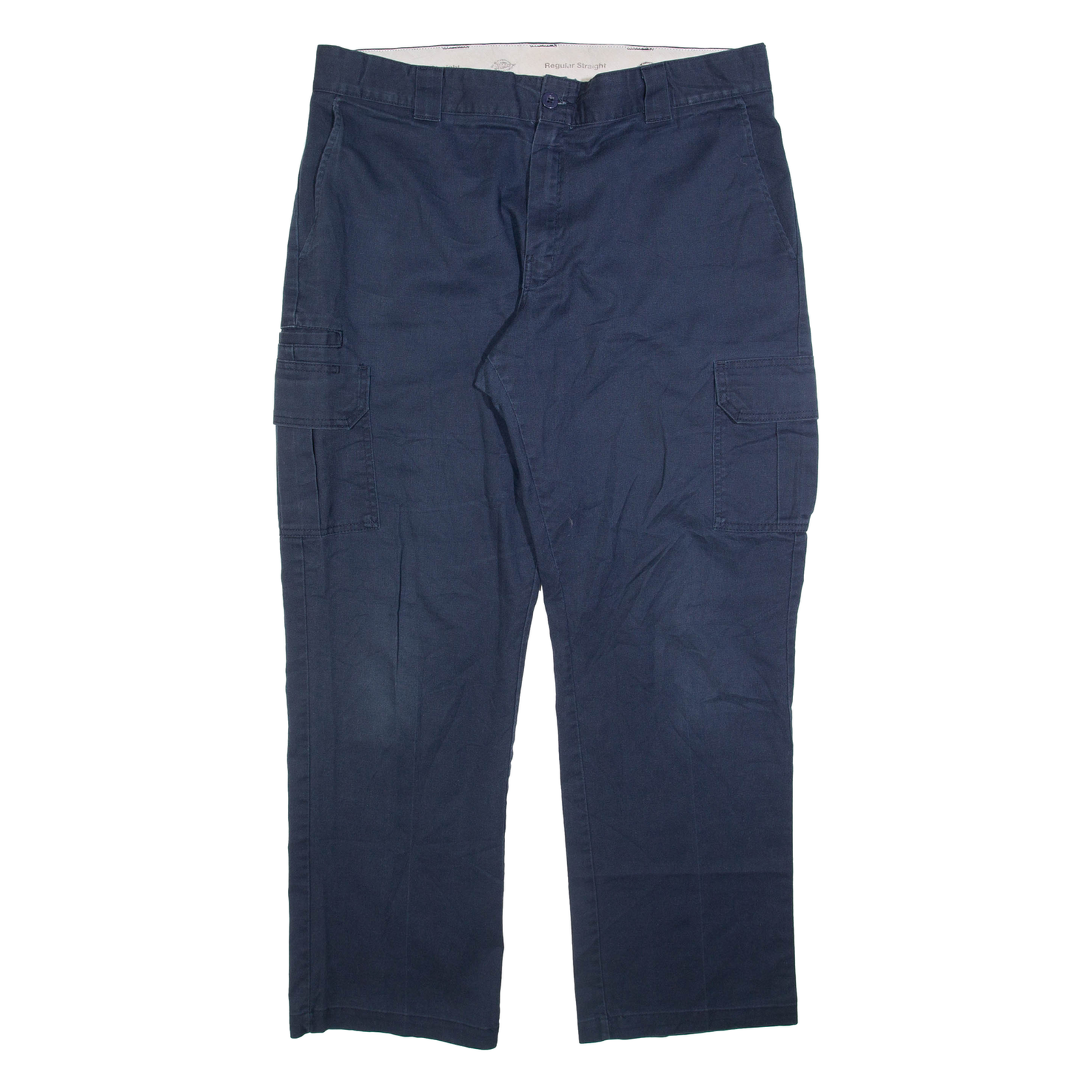 DICKIES Cargo Mens Trousers Blue Regular Straight W38 L32 Refurbished - N/A refurbished available on Cerqular