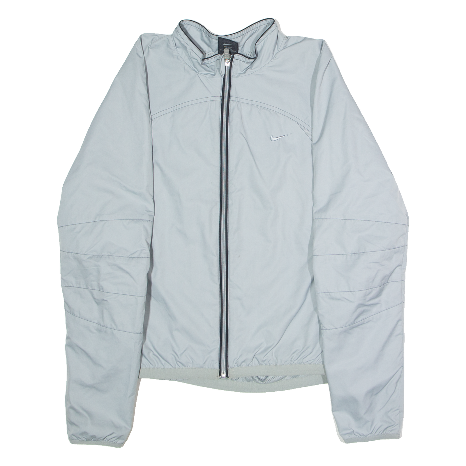 NIKE Womens Windbreaker Jacket Grey L Refurbished - N/A refurbished available on Cerqular