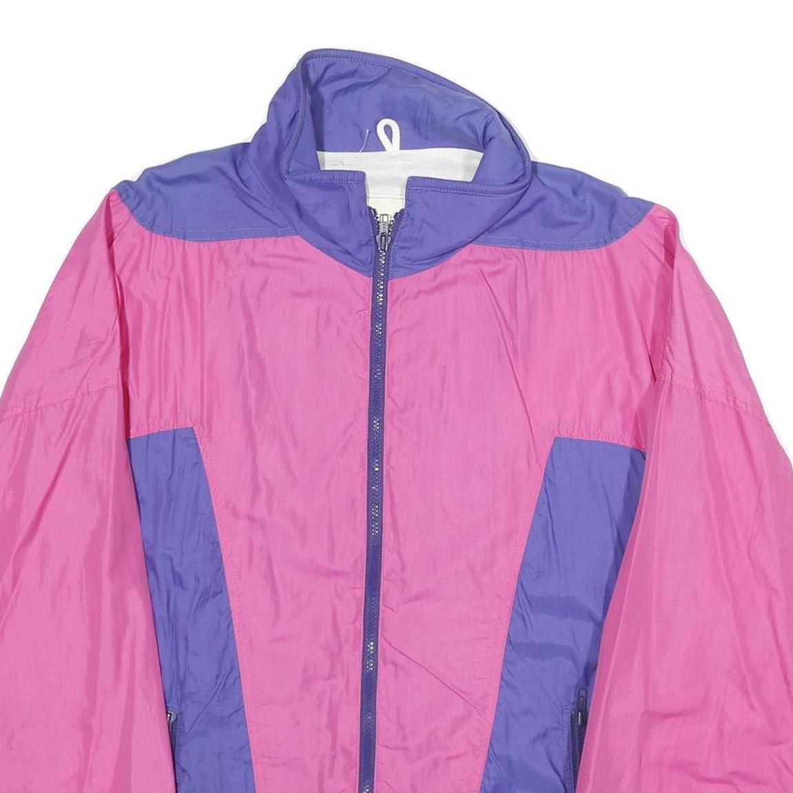 NINETY EIGHT Mens Pink & Purple Zip Jacket L Polyamide Colourblock Lightweight Refurbished - N/A refurbished available on Cerqular