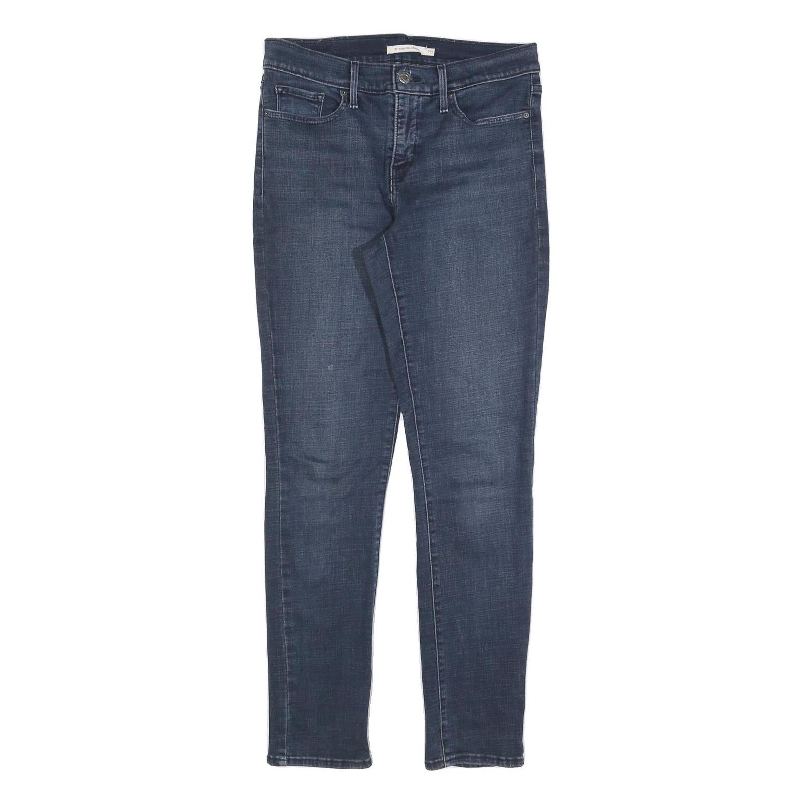 LEVI'S 311 Womens Slim Blue Denim Medium Wash Jeans W28 L30 Stretch Zip Fly Refurbished - N/A refurbished available on Cerqular