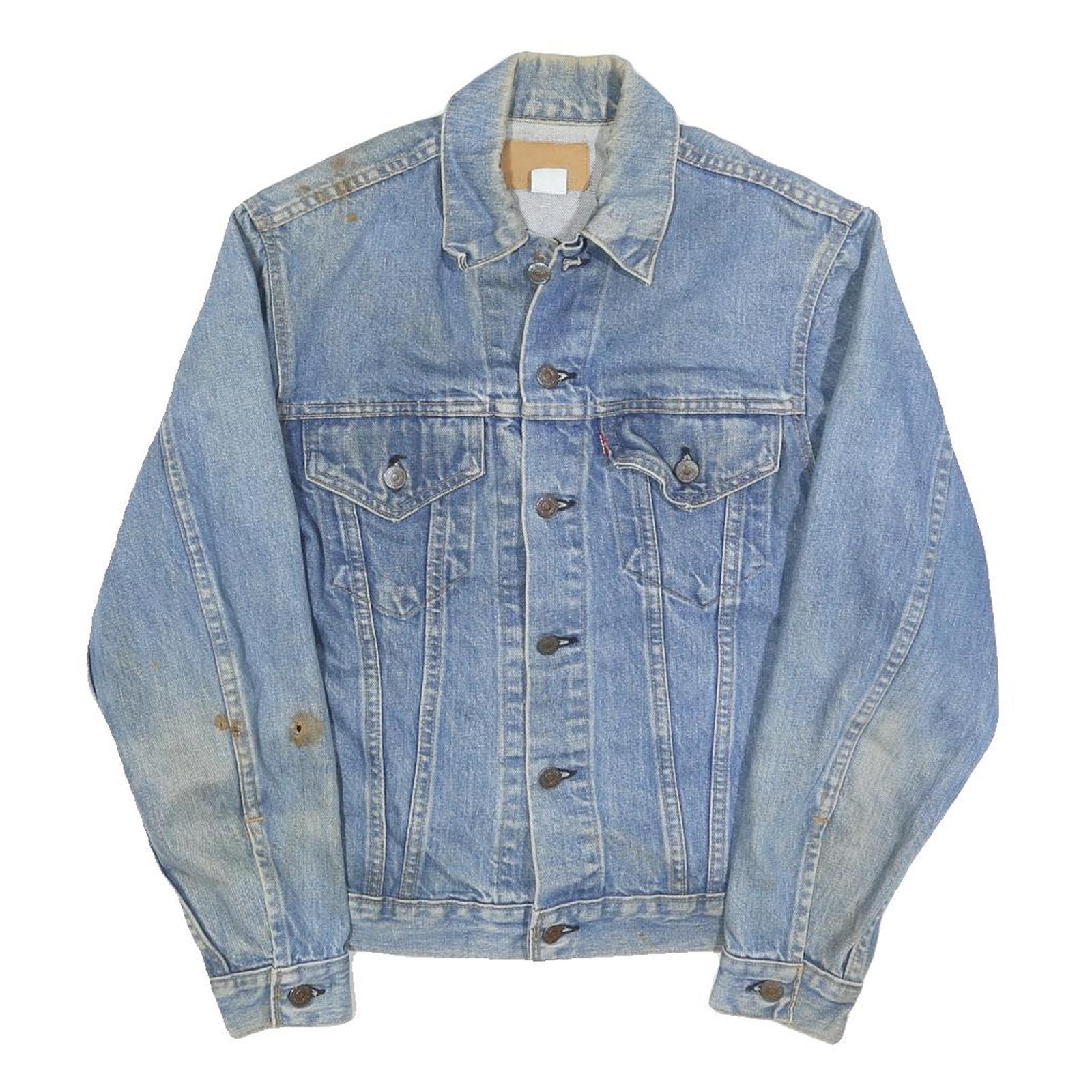 LEVI'S Womens Blue Denim Cotton Button Jacket S Plain Classic Vintage Style Refurbished - N/A refurbished available on Cerqular