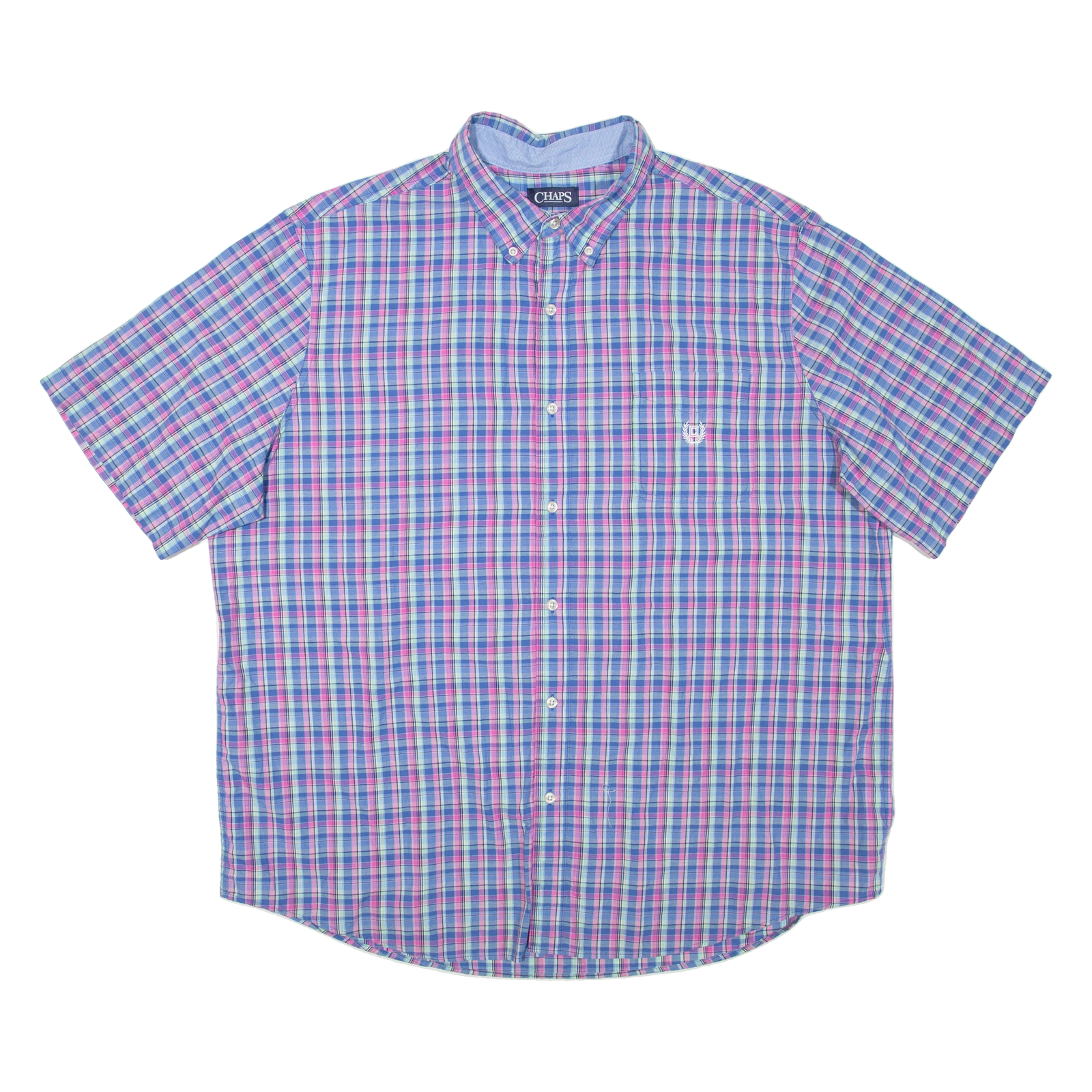 CHAPS Mens Shirt Purple Check XL Refurbished - N/A refurbished available on Cerqular