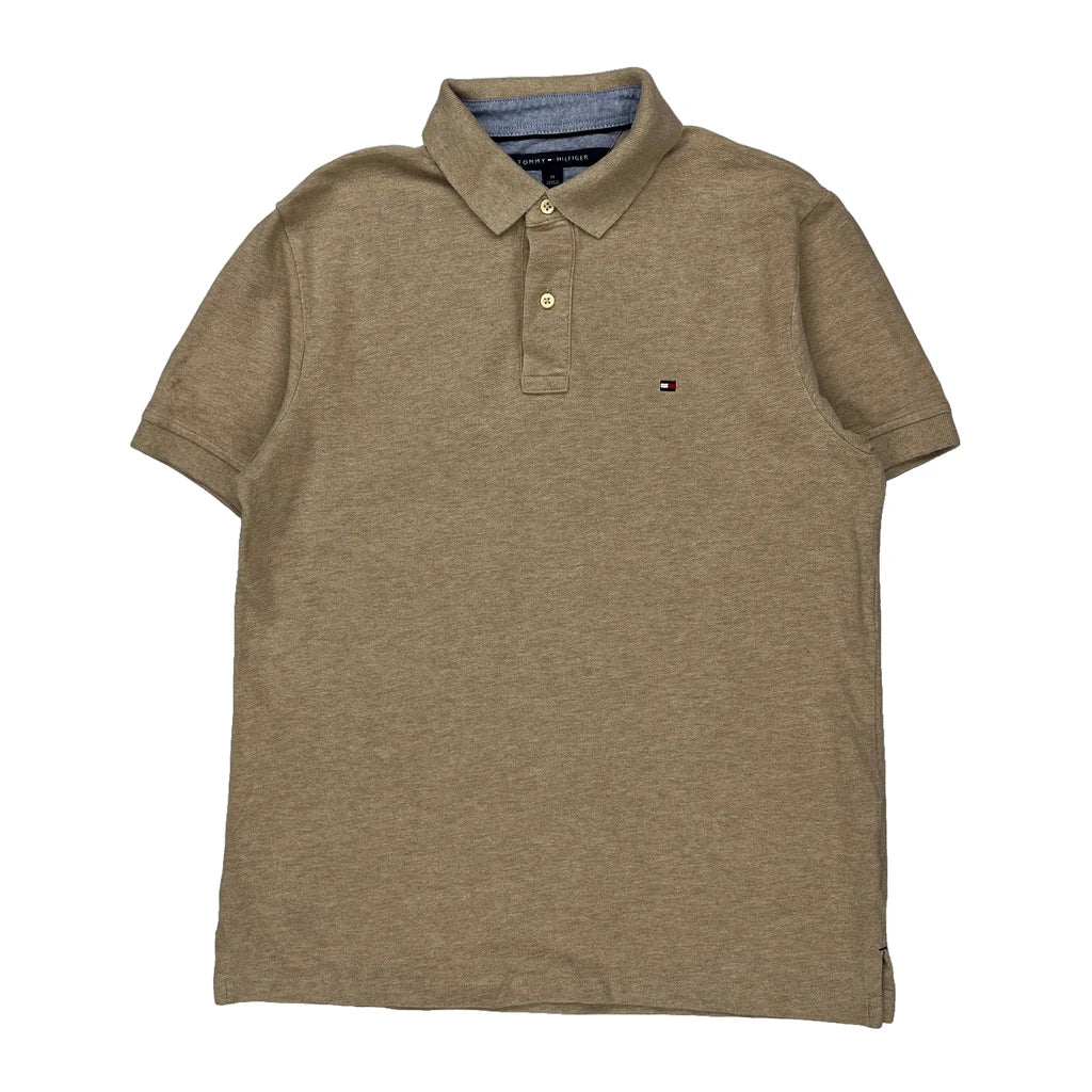 Buy Tommy Hilfiger Polo Shirt - Medium Beige Cotton Refurbished - $26.79 Tommy Hilfiger Polo Shirt - Medium Beige Cotton Refurbished - Thrifted (note: this is a term often used to describe second- refurbished available on Cerqular