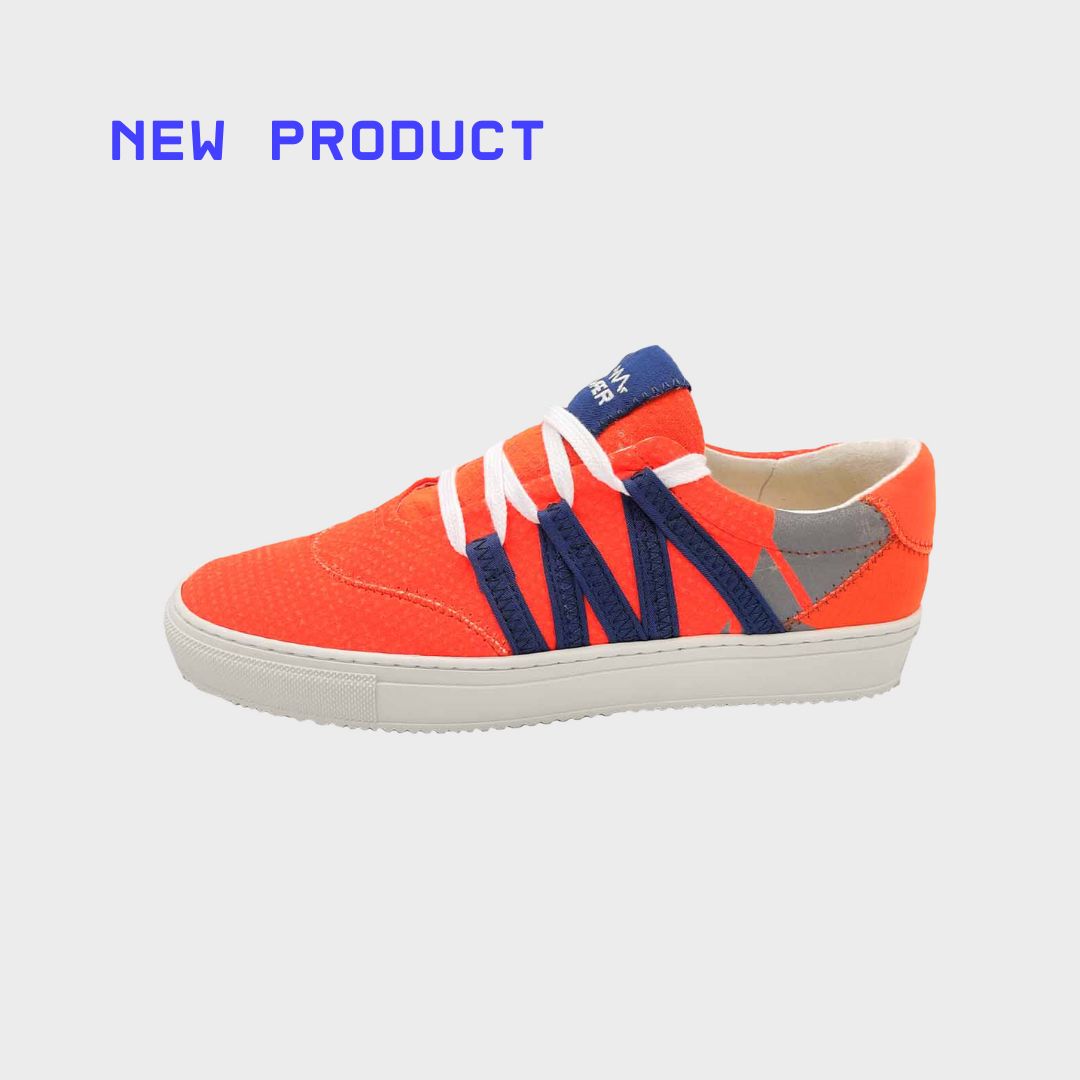 STARK Orange/Blue Phoenix Sneaker | Size: 43 Refurbished - VAER Upcycled Sneakers refurbished available on Cerqular