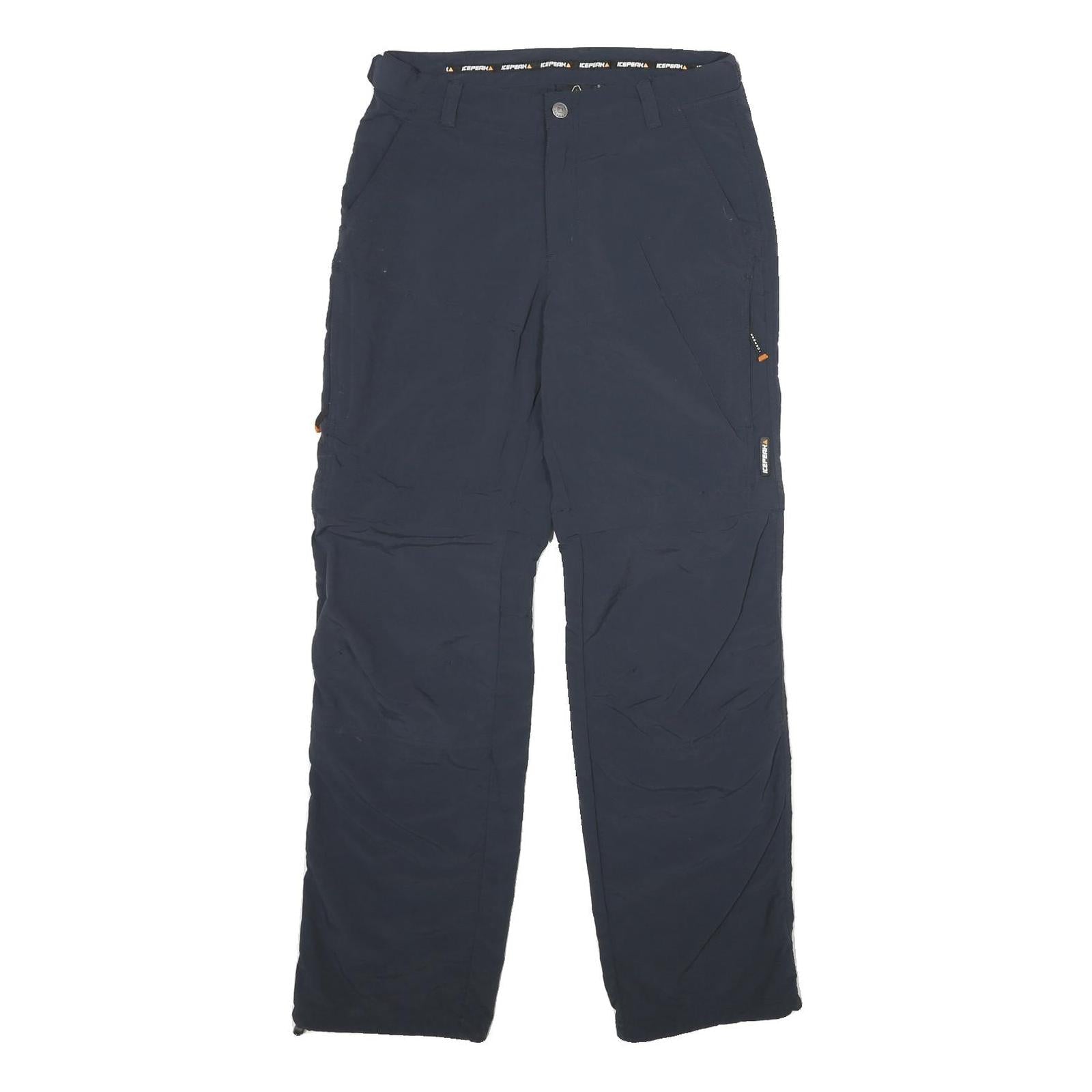 ICEPEAK Mens Nylon Navy Regular Fit Straight Leg Trousers W28 L32 Outdoor Casual Refurbished - N/A refurbished available on Cerqular