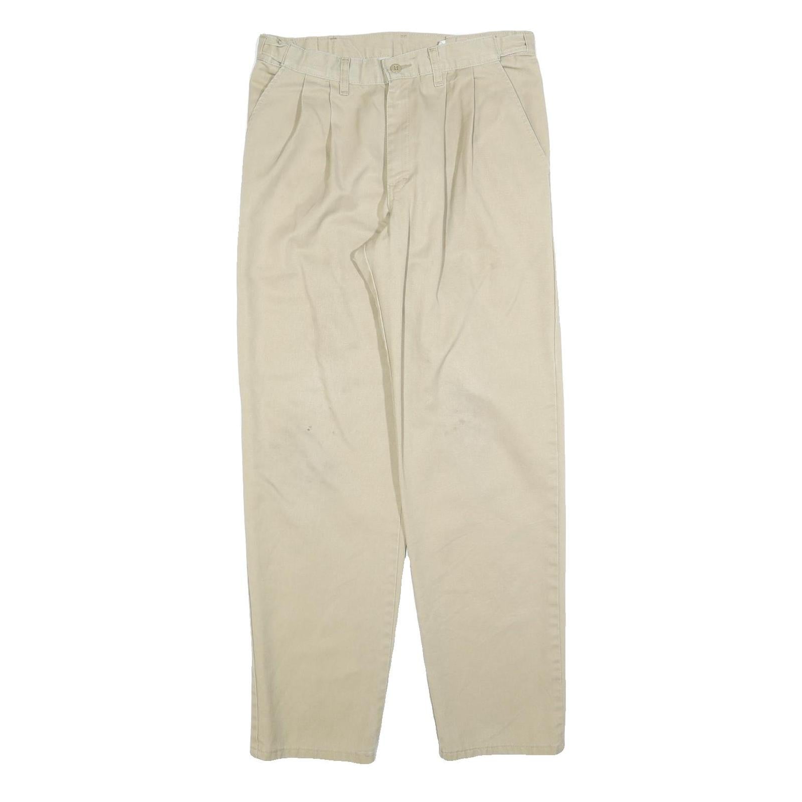 DICKIES Mens Cotton Blend Beige Relaxed Straight Trousers W30 L30 Workwear Refurbished - N/A refurbished available on Cerqular