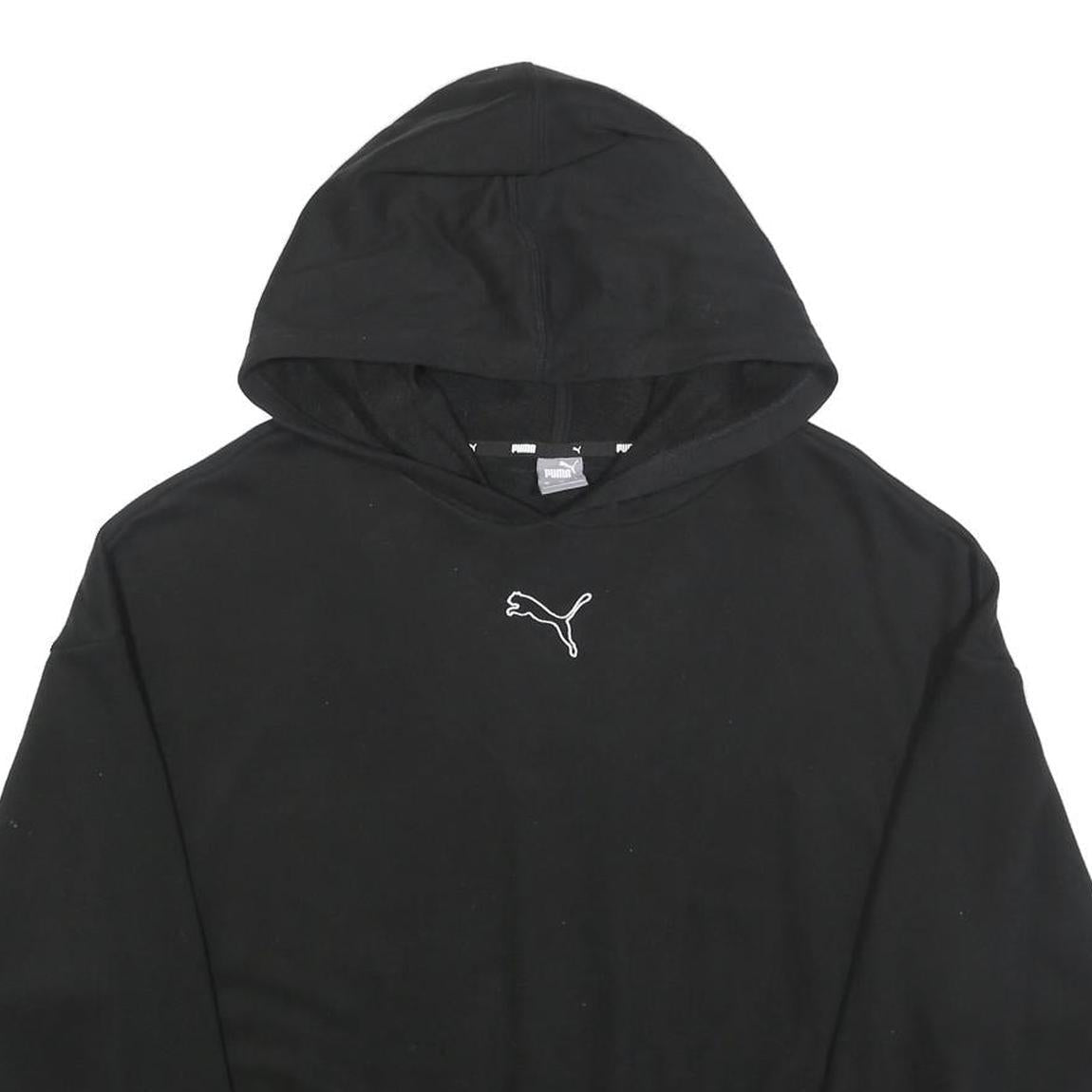 PUMA Womens Black Hoodie L Cotton Blend Pullover Casual Hooded Sweatshirt Refurbished - N/A refurbished available on Cerqular