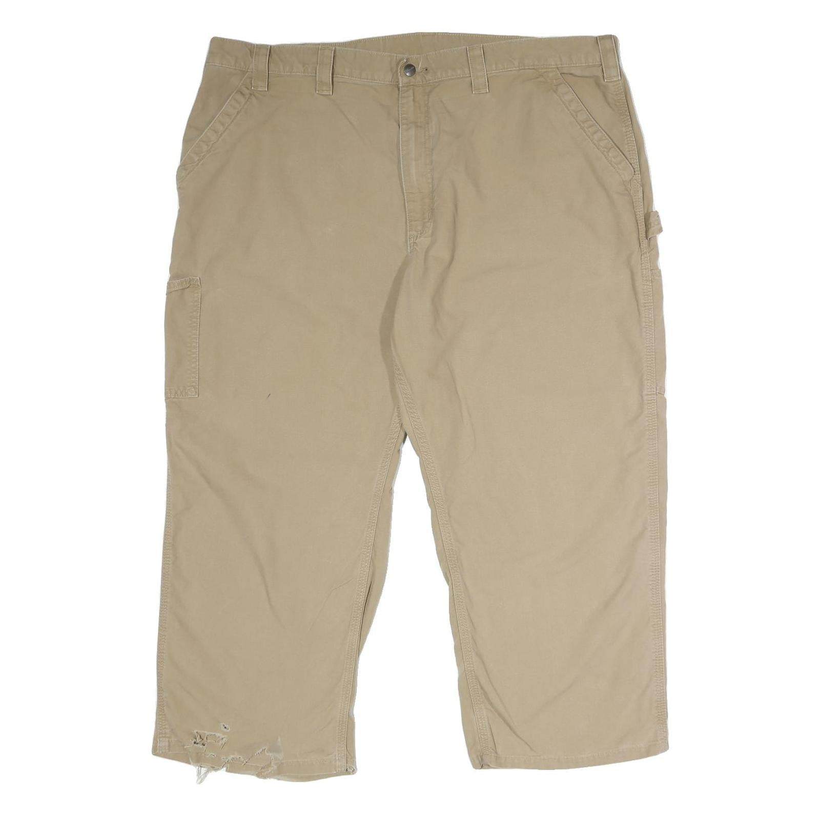 CARHARTT Mens Cotton Beige Loose Straight Trousers W46 L30 Workwear Cargo Casual Refurbished - N/A refurbished available on Cerqular