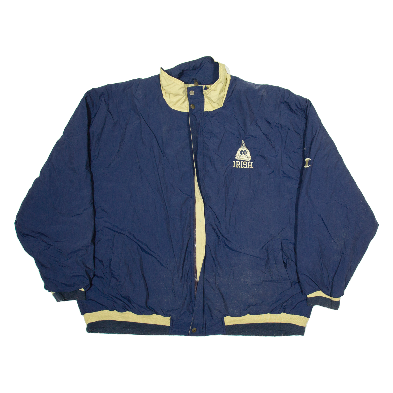 CHAMPION Notre Dame Mens Jacket Blue 2XL Refurbished - N/A refurbished available on Cerqular