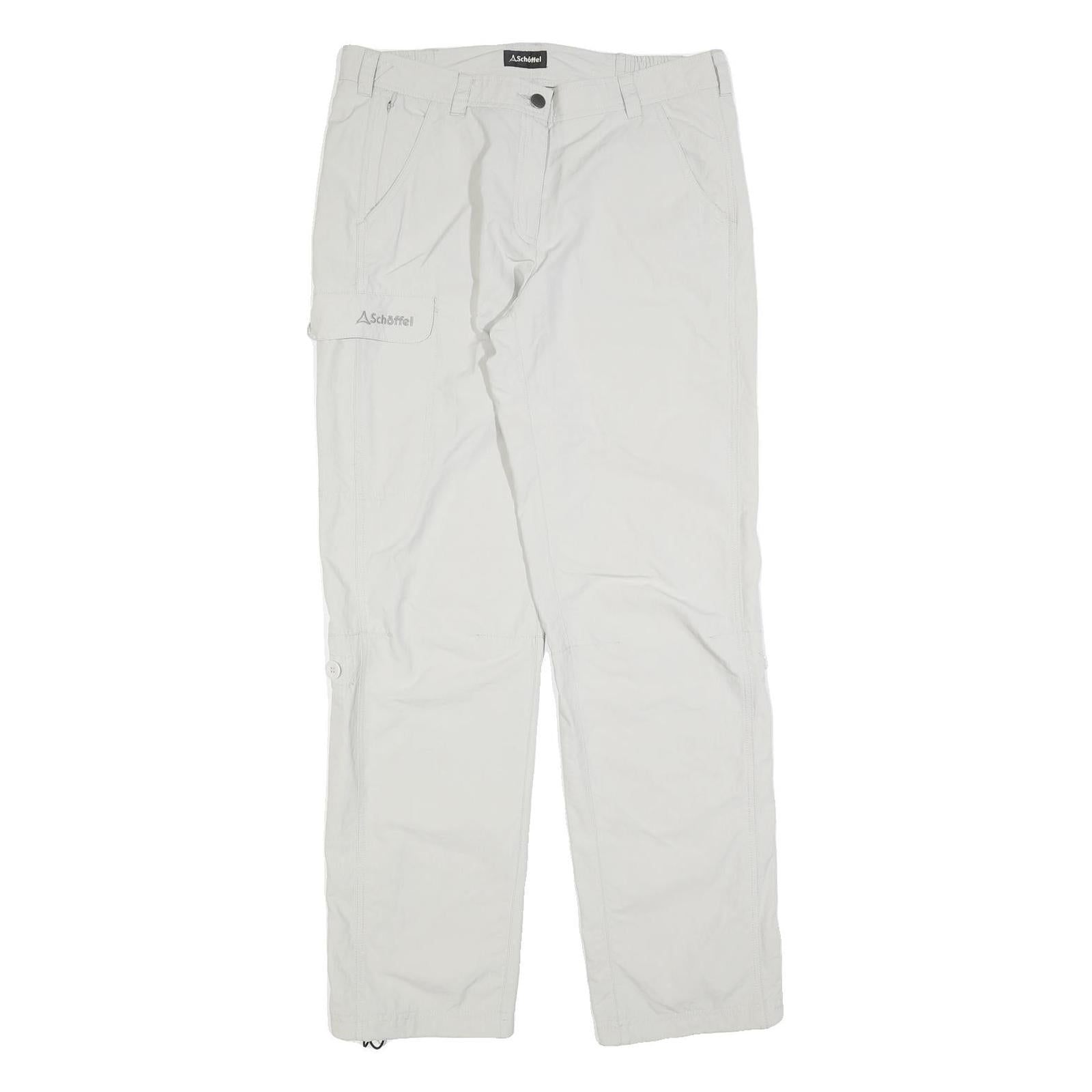 SCHOFFEL Womens White Regular Straight Trousers W32 L32 Outdoor Zip Pocket Refurbished - N/A refurbished available on Cerqular