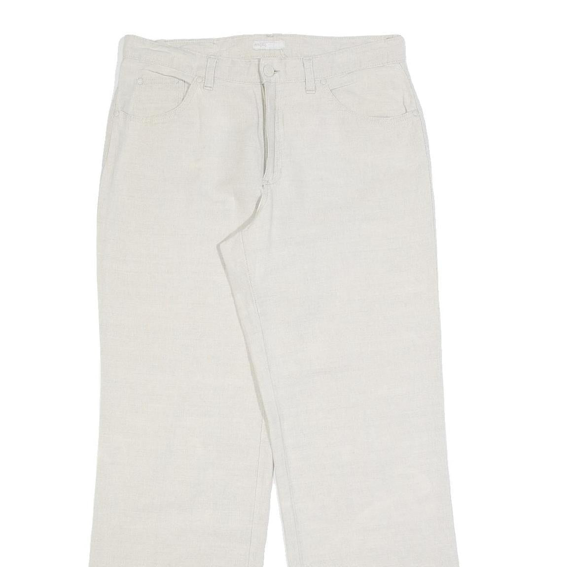 ANGELS Womens Cotton Blend Relaxed White Trousers W32 L32 Casual Comfort Refurbished - N/A refurbished available on Cerqular