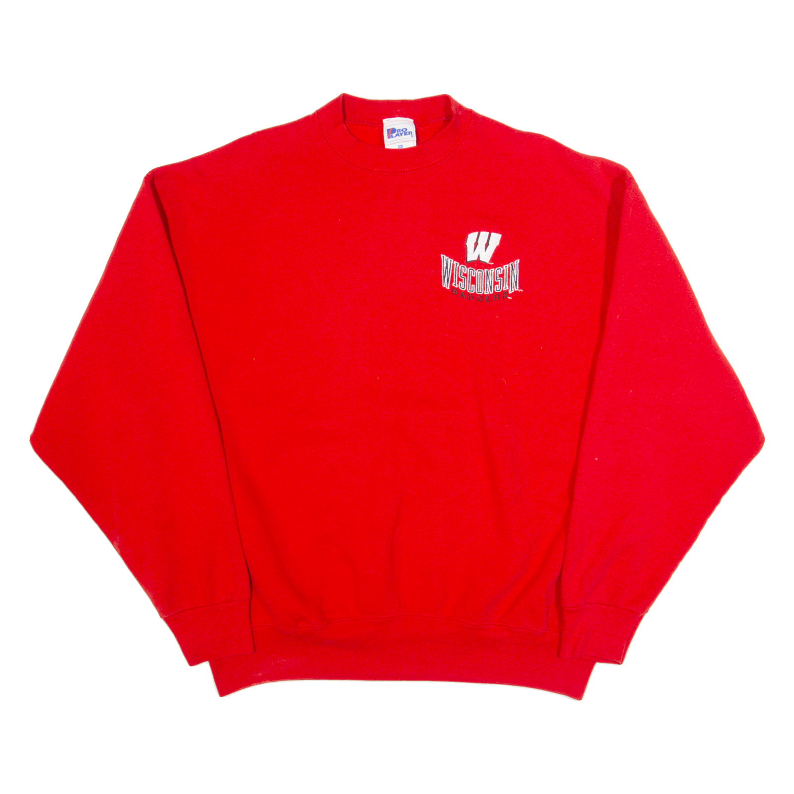 PRO PLAYER Wisconsin Badgers Mens Sweatshirt Red 90s USA 2XL Refurbished - N/A refurbished available on Cerqular