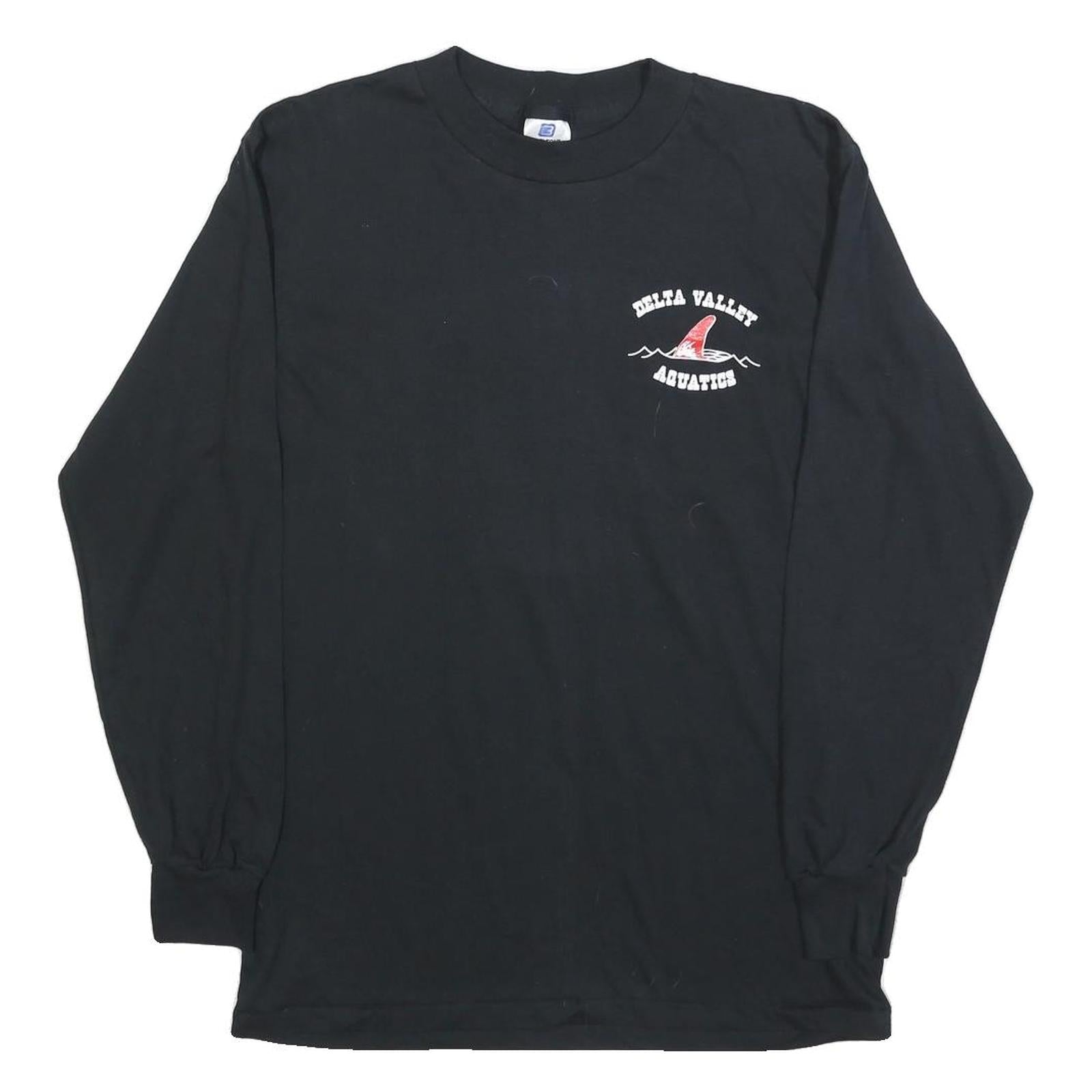 Buy BELTON Mens Black Long Sleeve Crew Neck Delta Valley Aquatics T-Shirt M Graphic Refurbished - $19.49 BELTON Mens Black Long Sleeve Crew Neck Delta Valley Aquatics T-Shirt M Graphic Refurbished - N/A refurbished available on Cerqular
