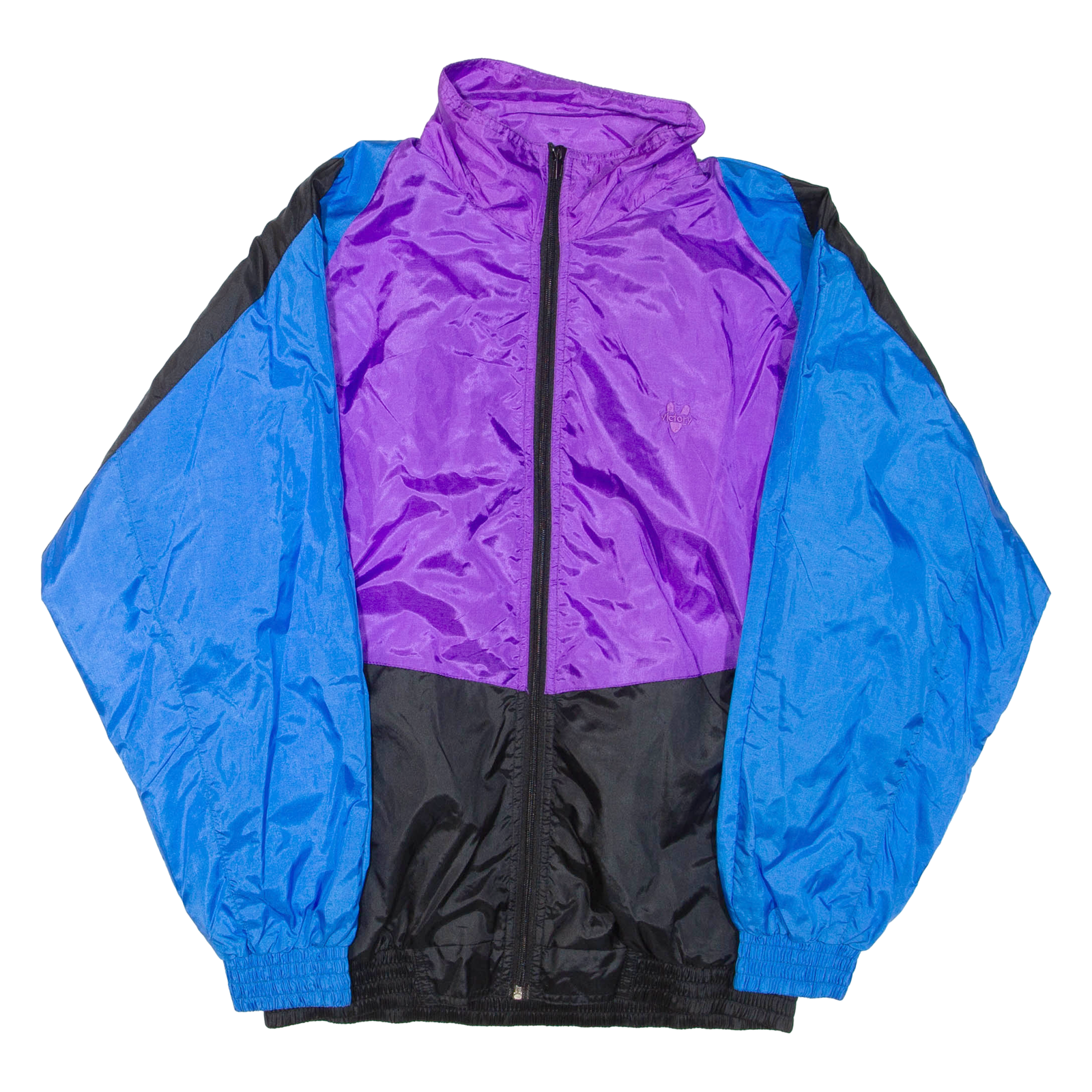 VICTORY Mens Track Jacket Blue Colourblock S Refurbished - N/A refurbished available on Cerqular