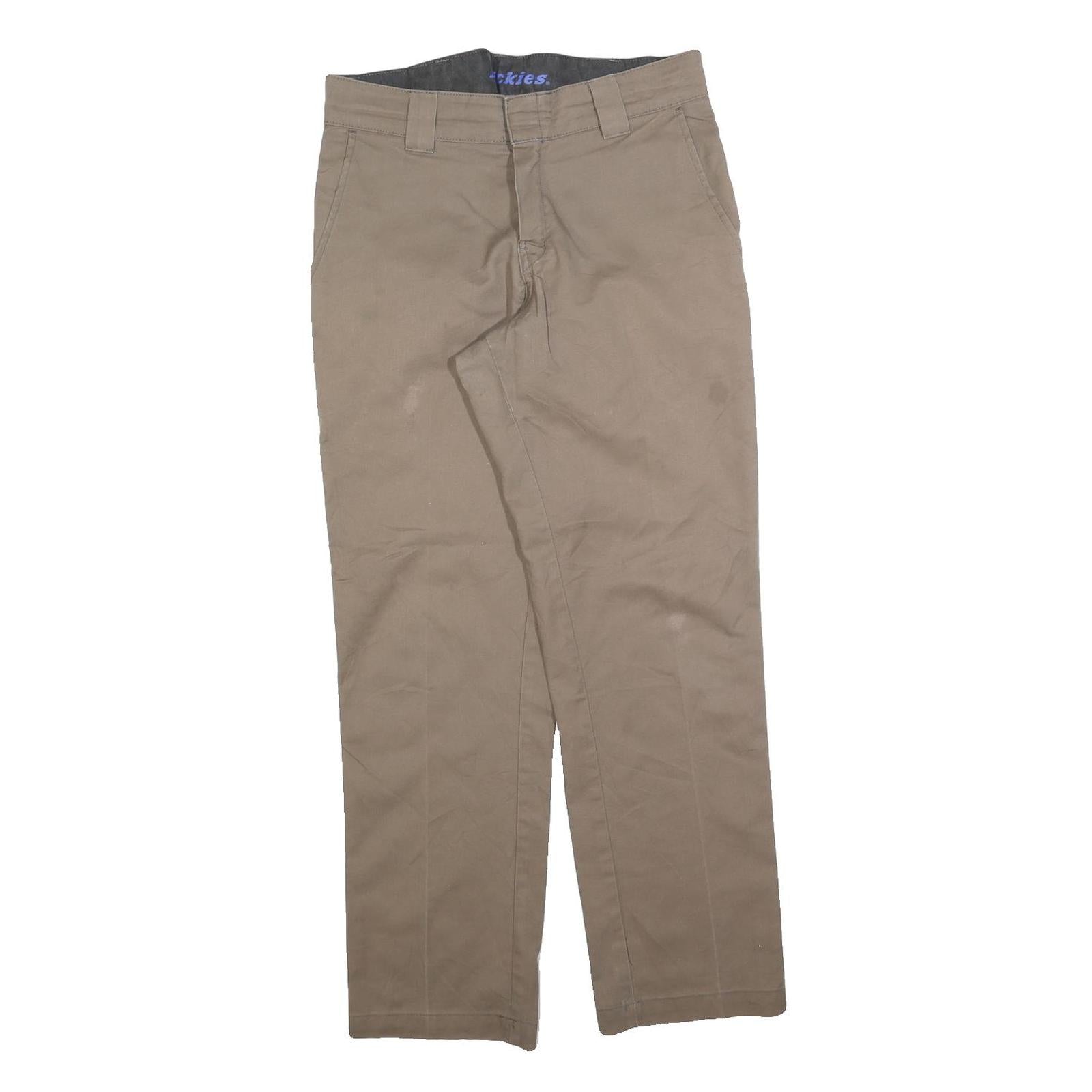 DICKIES Mens Cotton Blend Beige Regular Fit Straight Trousers W30 L30 Workwear Refurbished - N/A refurbished available on Cerqular