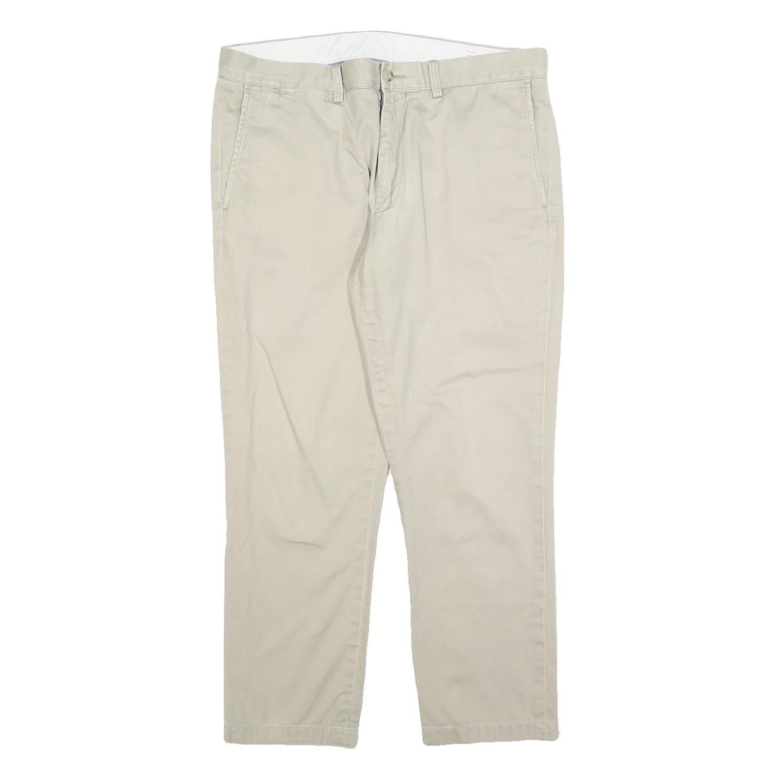 POLO RALPH LAUREN Mens Cotton Blend Beige Regular Fit Straight Leg Trousers W34 Refurbished - N/A refurbished available on Cerqular
