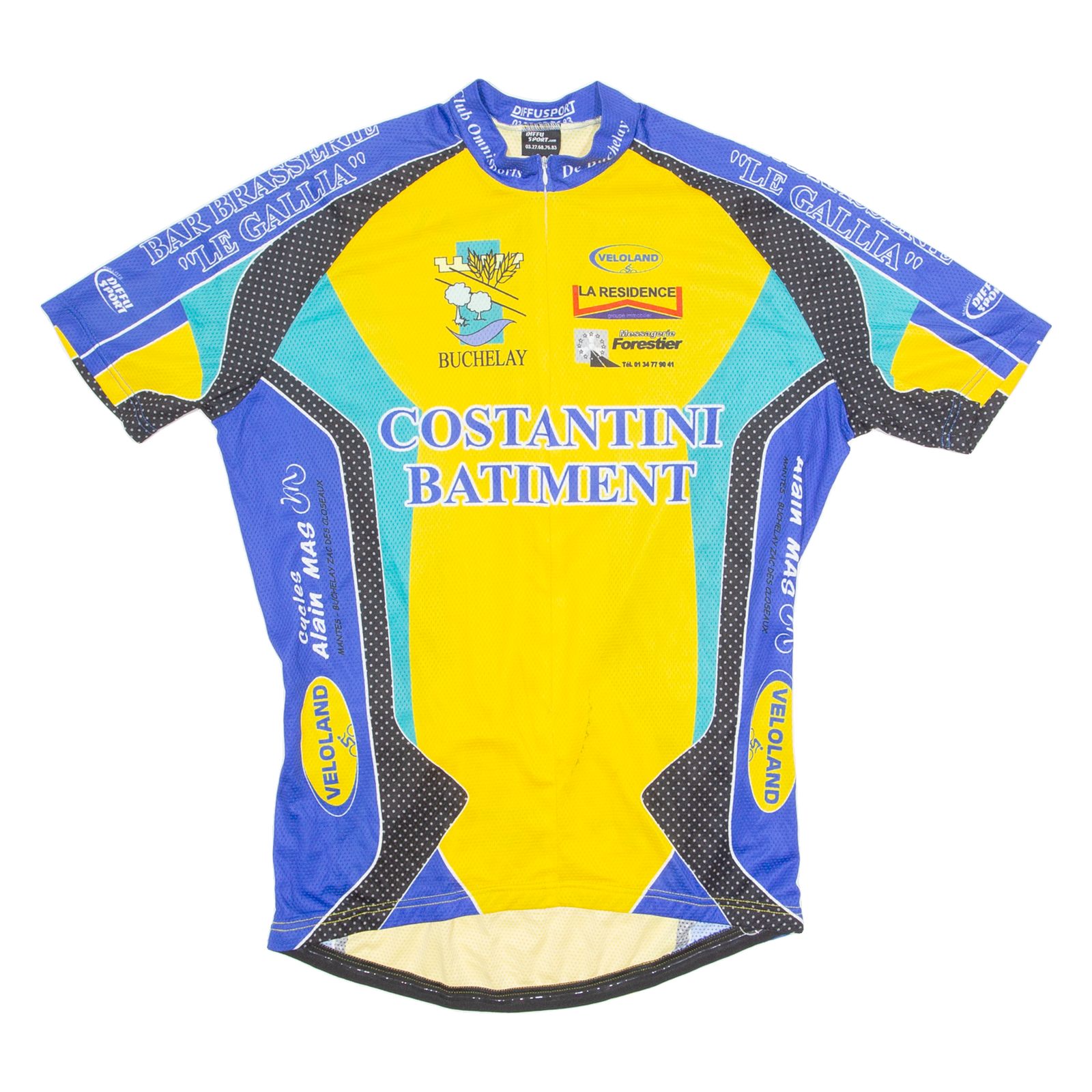 DIFFU SPORT Cycling Mens Jersey Yellow 1/4 Zip 3XL Refurbished - N/A refurbished available on Cerqular