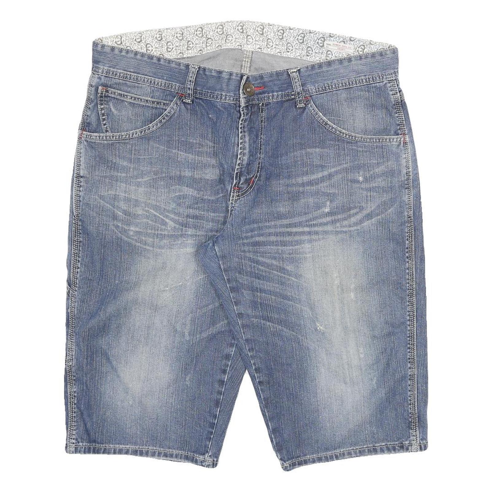 BLUE TRIP Mens Denim Blue Casual Shorts 3XL W38 Cotton Blend Stylish Pocket Refurbished - N/A refurbished available on Cerqular