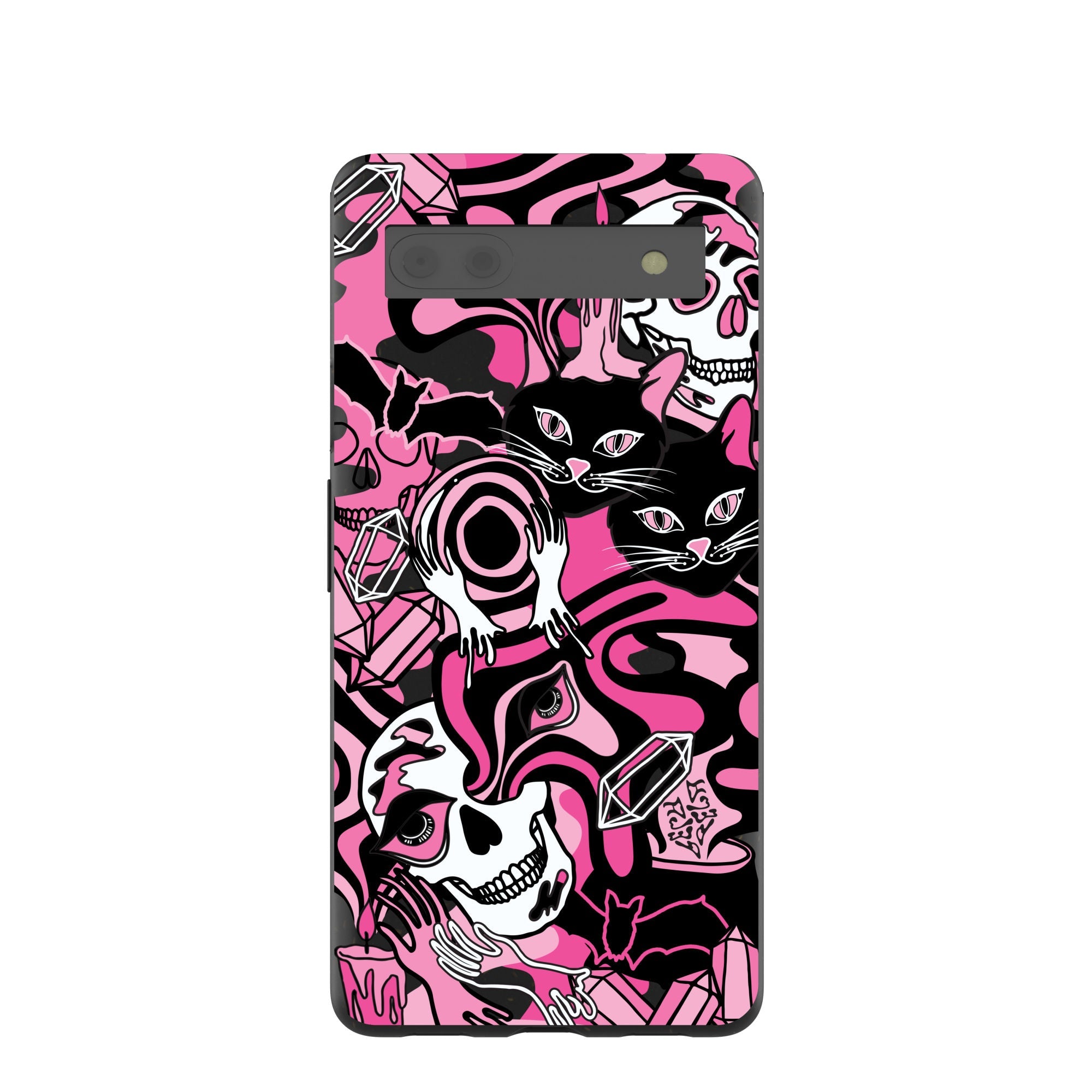 Black Spellbound Ghouls Google Pixel 6a Case Refurbished - Pela Case refurbished available on Cerqular