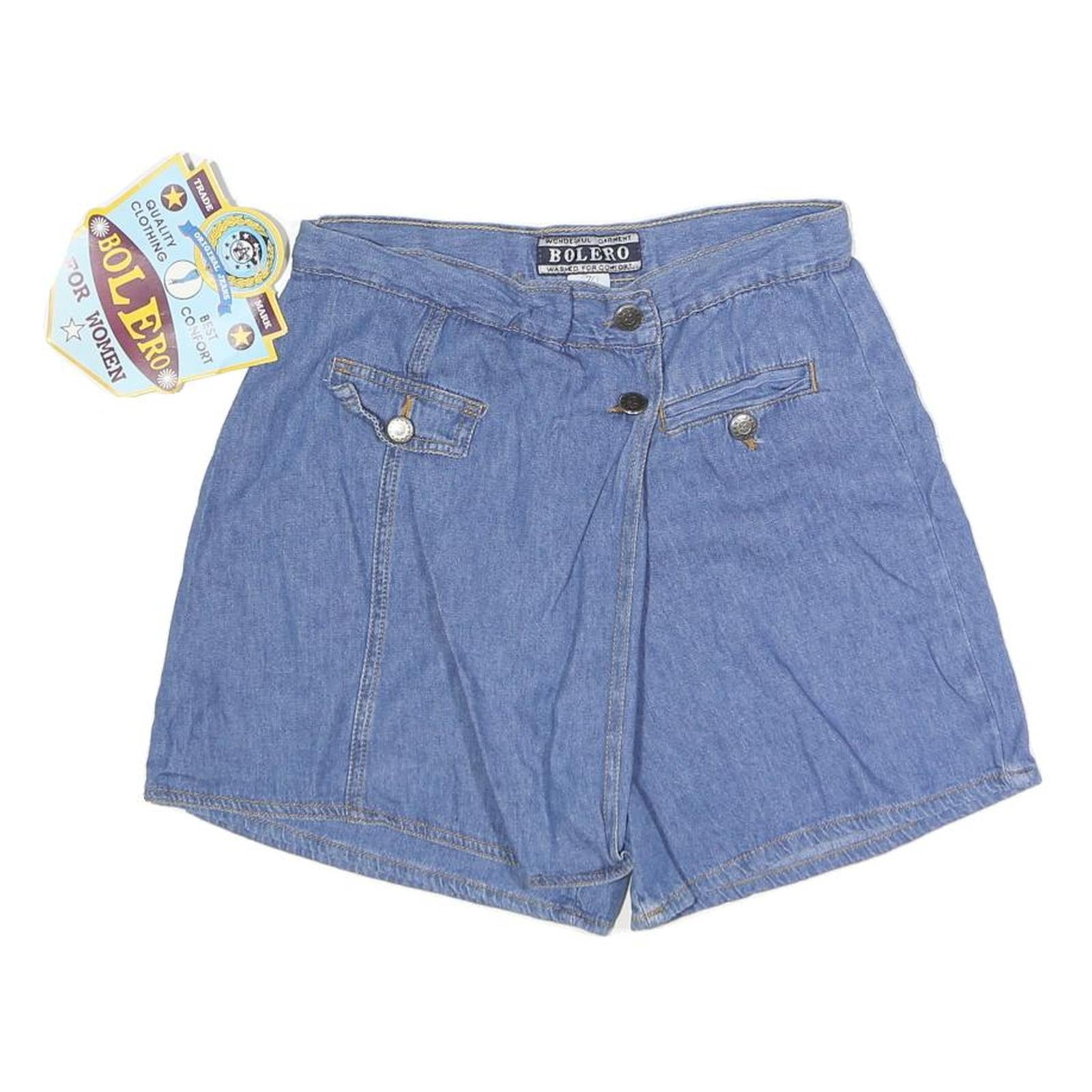 BOLERO Womens Blue Cotton Blend Mini Skort Denim Style Size S Casual Summer Refurbished - N/A refurbished available on Cerqular