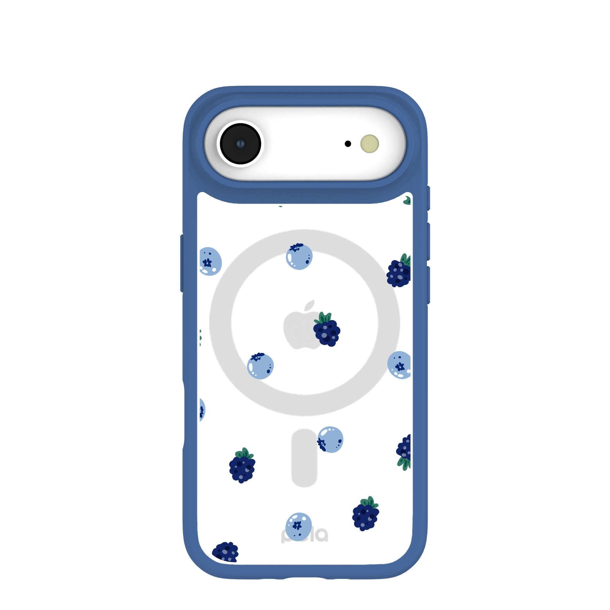 Clear Black and Blue iPhone Air Case With True Blue Ridge (MagSafe included) Refurbished - Pela Case refurbished available on Cerqular
