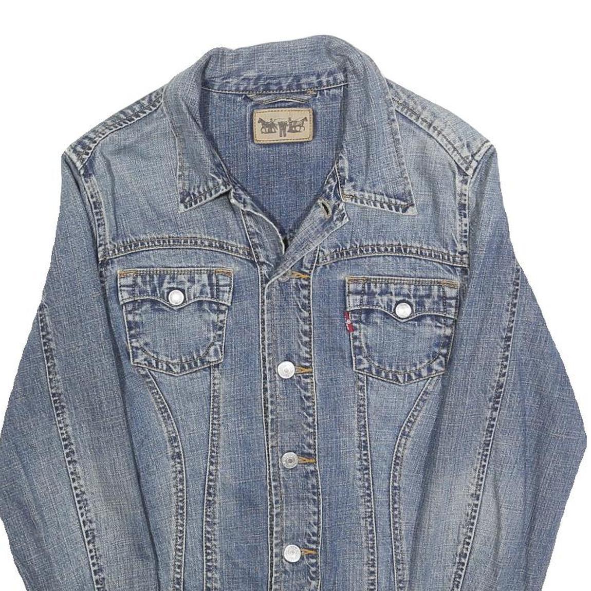 Buy LEVI'S Womens Blue Denim Button Jacket S Cotton Classic Casual Retro Refurbished - $68.89 LEVI'S Womens Blue Denim Button Jacket S Cotton Classic Casual Retro Refurbished - N/A refurbished available on Cerqular