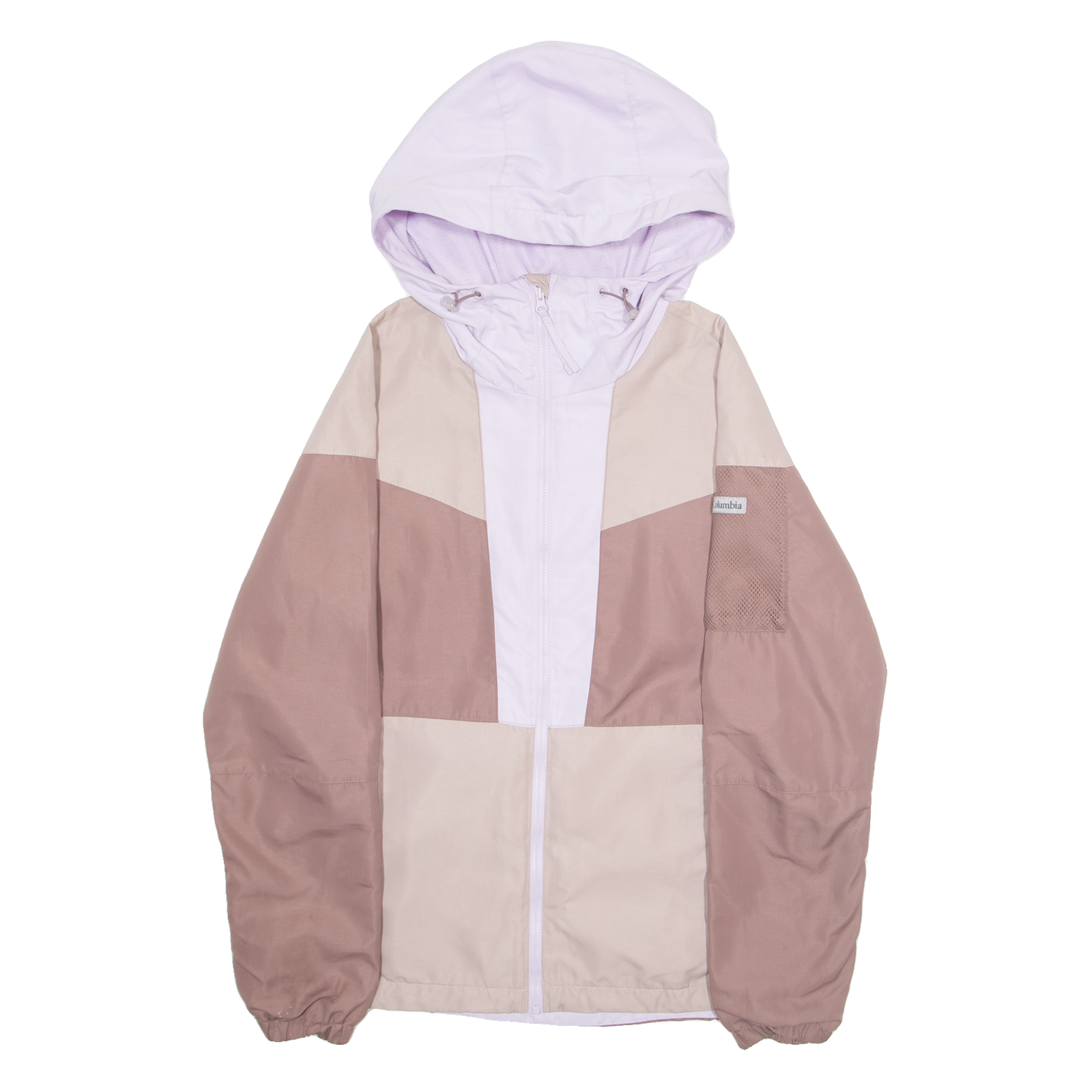 COLUMBIA Womens Wax Jacket Pink Hooded Colourblock M Refurbished - N/A refurbished available on Cerqular
