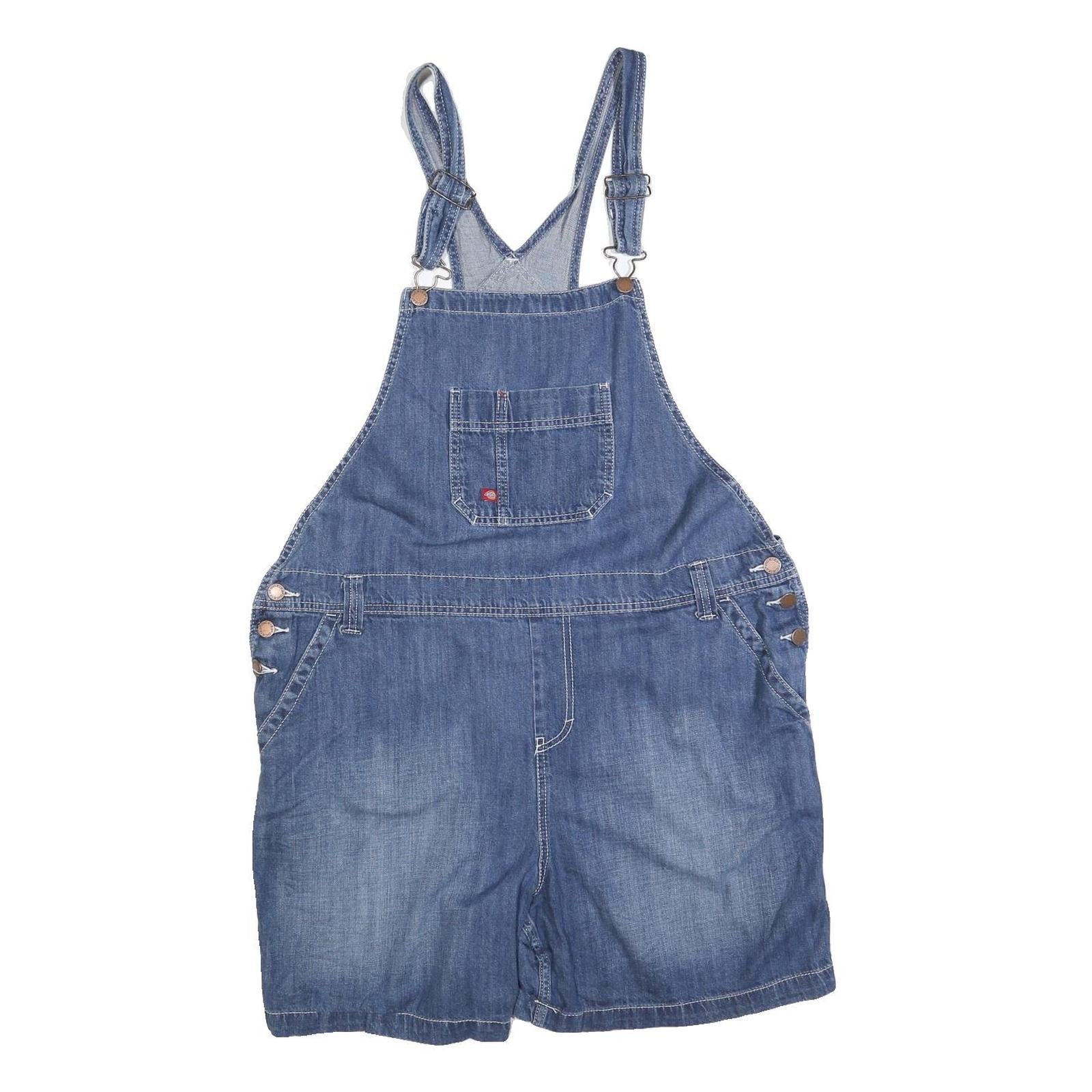 DICKIES Womens Blue Denim Cotton Blend Relaxed Dungarees XL W42 L6 Casual Refurbished - N/A refurbished available on Cerqular