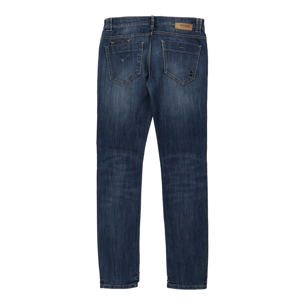 Fiftyfour Skinny Jeans - 32W UK 12 Blue Cotton Refurbished - Thrifted (note: this is a term often used to describe second- refurbished available on Cerqular
