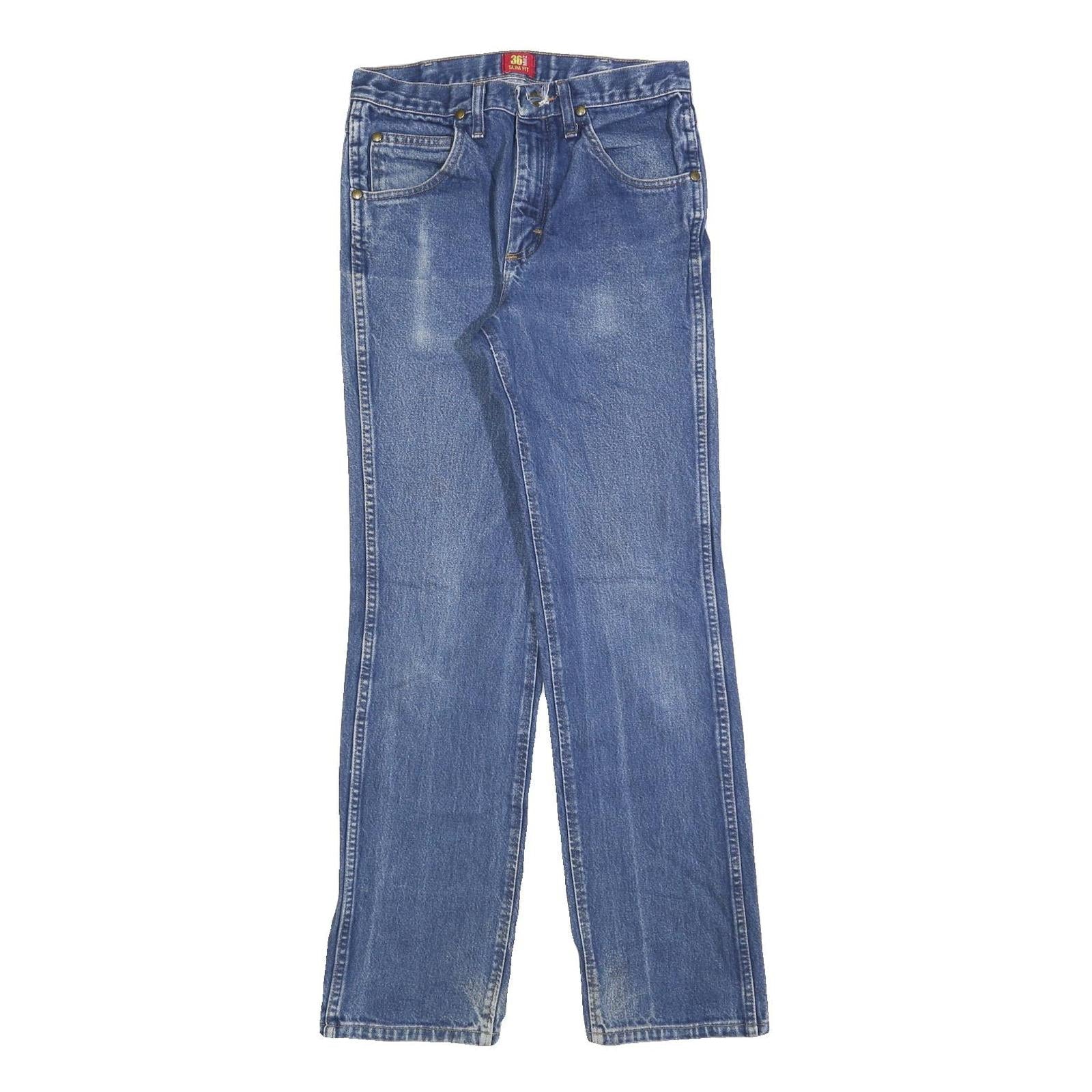 WRANGLER Mens Blue Regular Fit Straight Denim Light W29 L32 Classic Zip Jeans Refurbished - N/A refurbished available on Cerqular