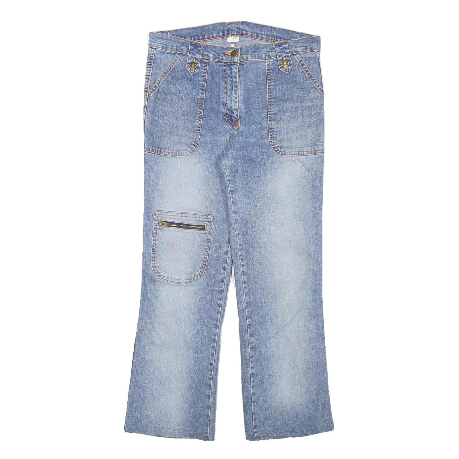 MYC Womens Jeans Blue Regular Straight Denim Medium W30 L25 Zipper Pockets Refurbished - N/A refurbished available on Cerqular