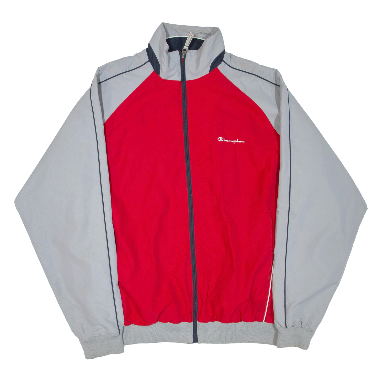 CHAMPION Mens Track Jacket Grey Colourblock 2XL Refurbished - N/A refurbished available on Cerqular