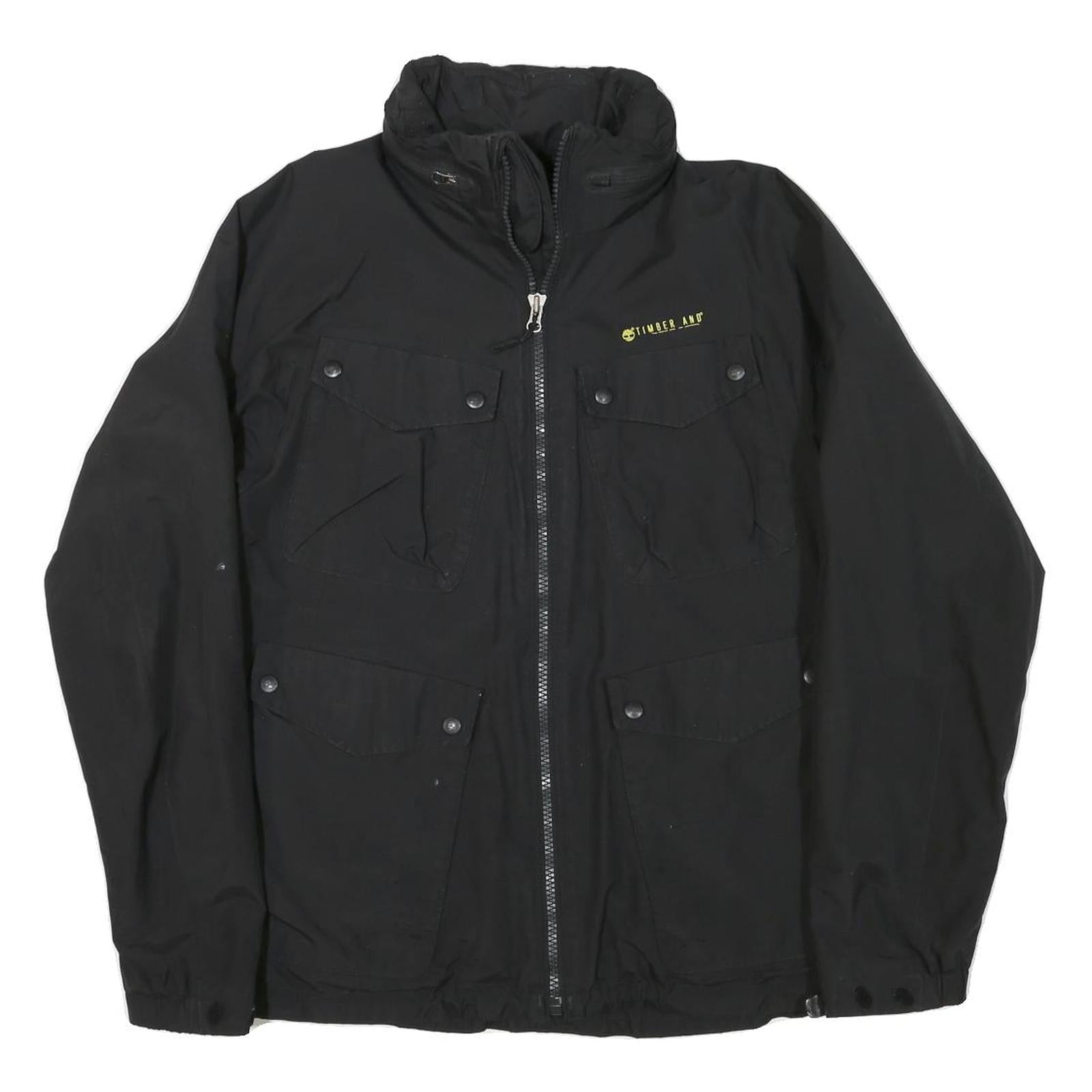 TIMBERLAND Mens Black Jacket M Polyester Blend Plain Zip Outdoor Casual Refurbished - N/A refurbished available on Cerqular