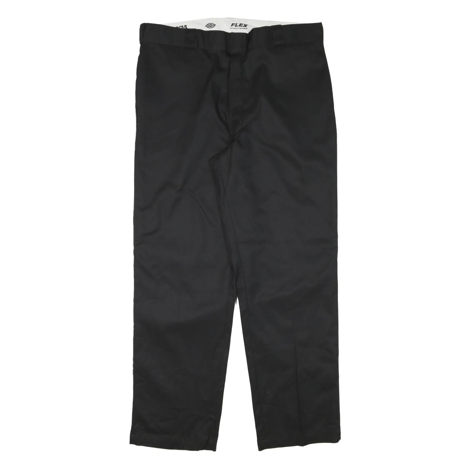 Buy DICKIES Mens Black Regular Fit Straight Leg Cotton Blend Trousers W38 L32 Zip Refurbished - $37.69 DICKIES Mens Black Regular Fit Straight Leg Cotton Blend Trousers W38 L32 Zip Refurbished - N/A refurbished available on Cerqular