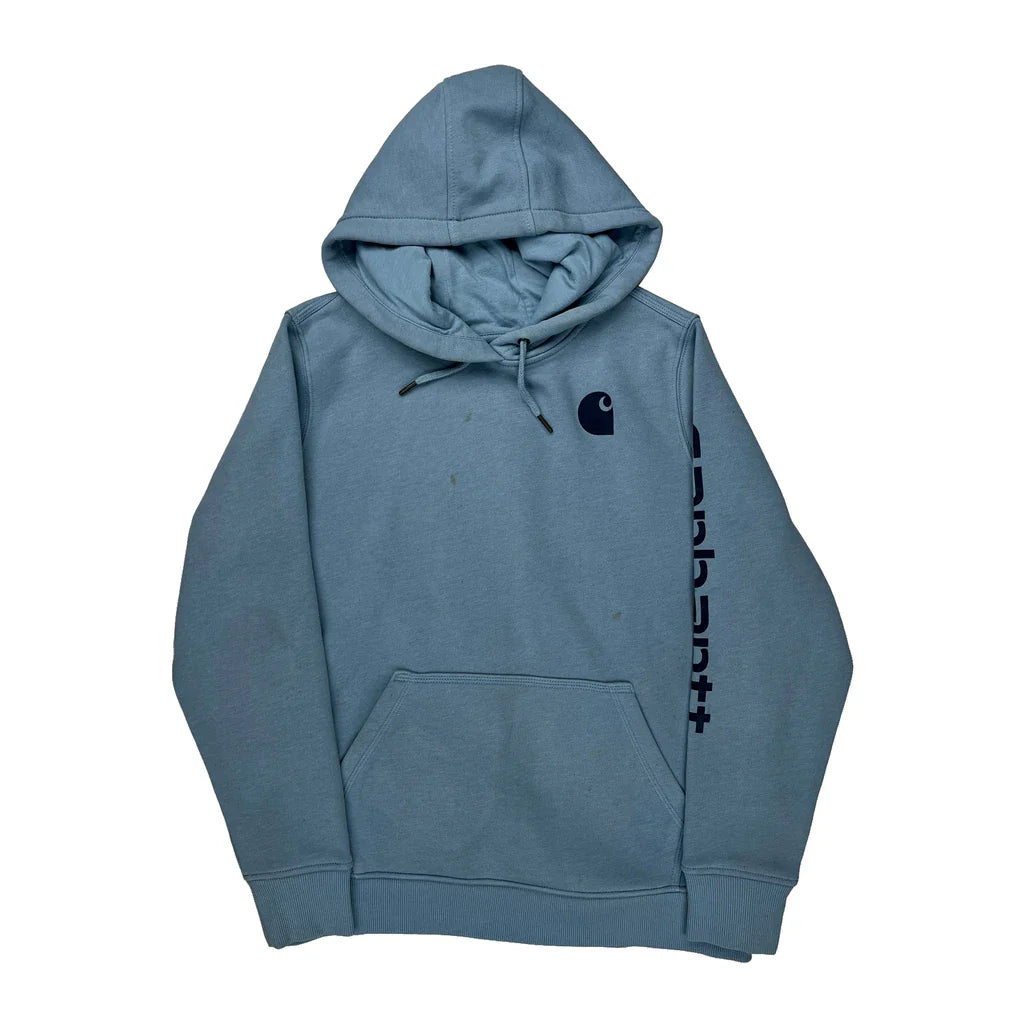 Carhartt Hoodie - XL Blue Cotton Refurbished - Thrifted (note: this is a term often used to describe second- refurbished available on Cerqular