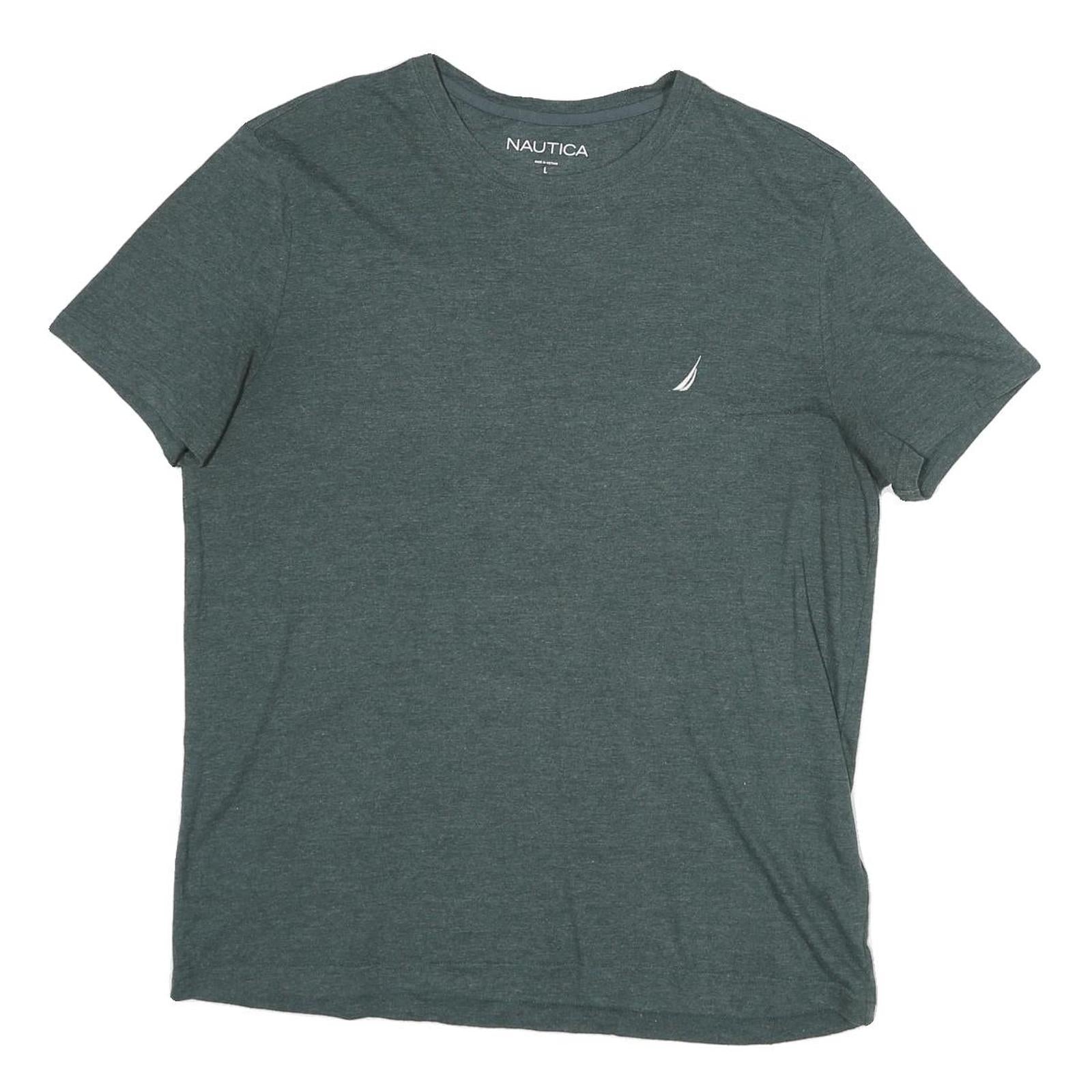 NAUTICA Mens Green L Cotton T-Shirt Short Sleeve Crew Neck Casual Essential Refurbished - N/A refurbished available on Cerqular