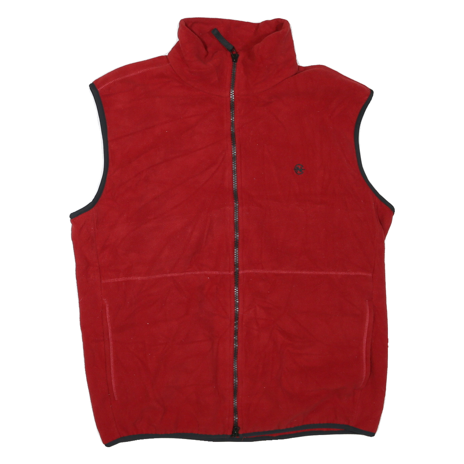 NAUTICA Mens Red Zip Jacket XL Polyester Blend Fleece Casual Outerwear Refurbished - N/A refurbished available on Cerqular