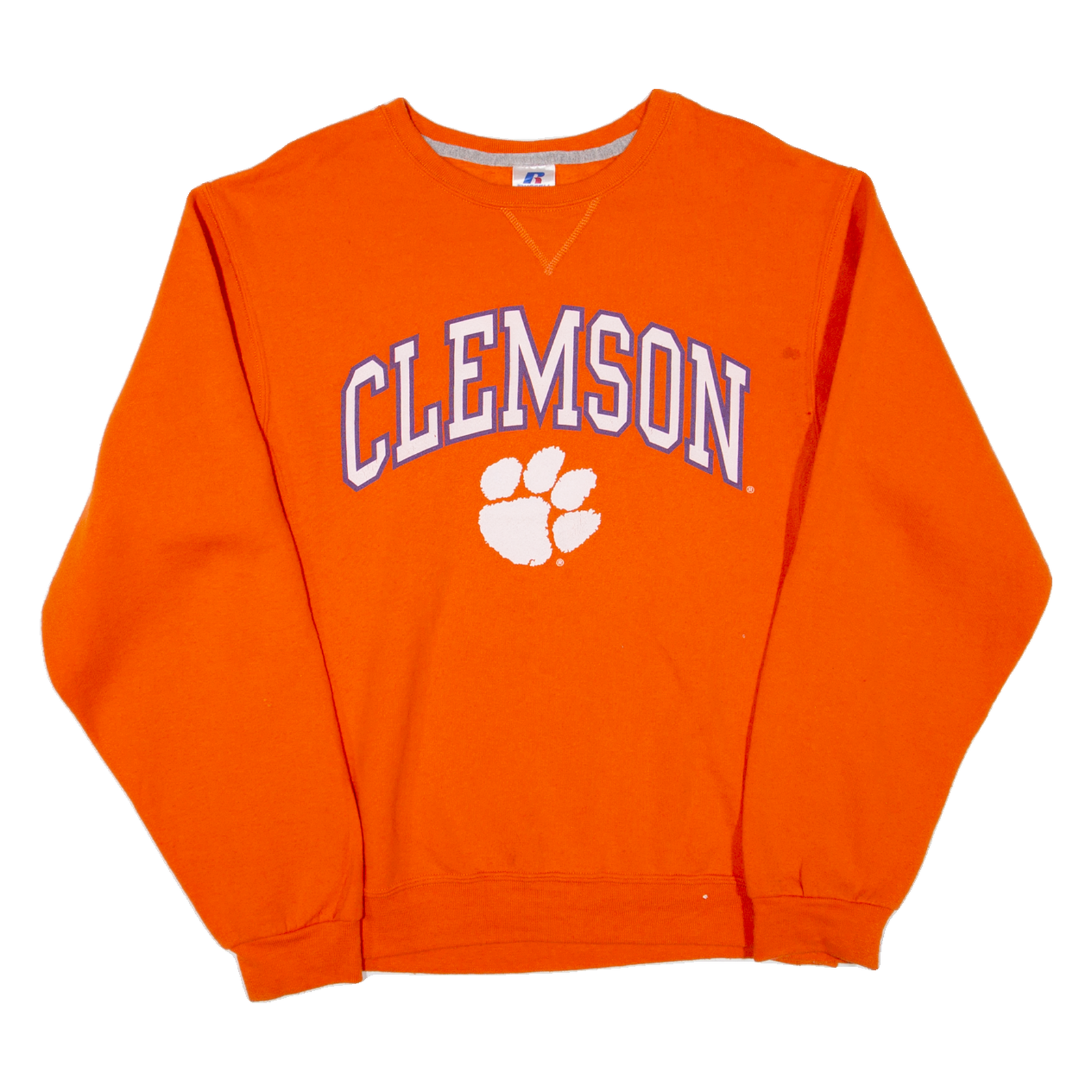 RUSSELL ATHLETIC Clemson Mens Sweatshirt Orange USA S Refurbished - N/A refurbished available on Cerqular
