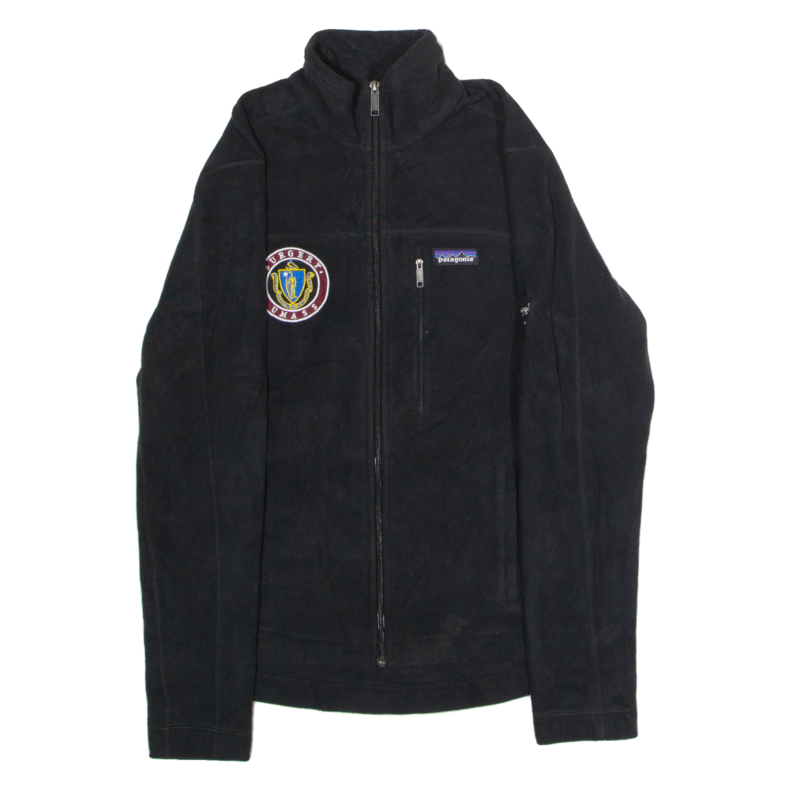 PATAGONIA UMASS Surgery Mens Fleece Jacket Black USA XS Refurbished - N/A refurbished available on Cerqular