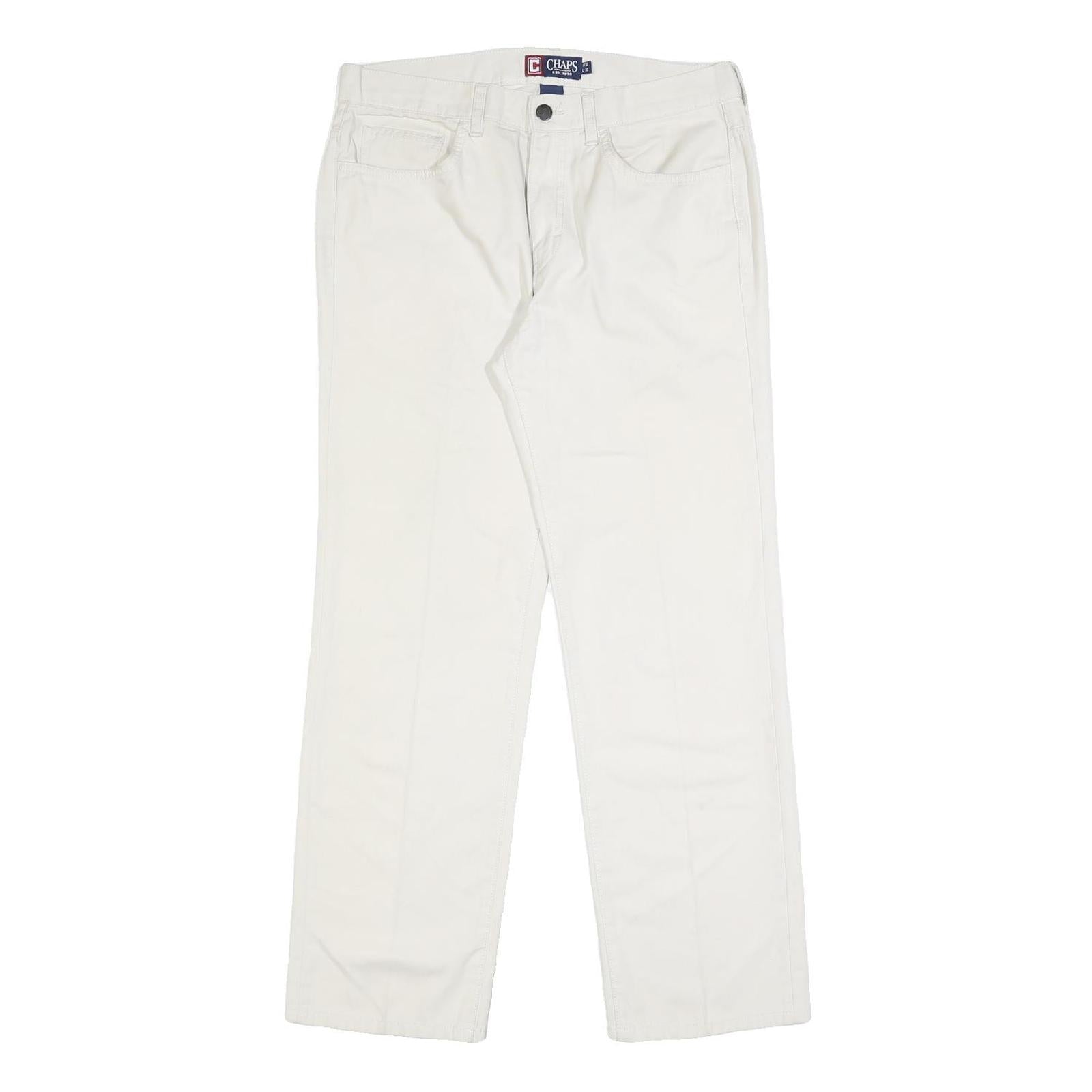 Buy CHAPS Mens Regular Fit White Cotton Blend Trousers W32 L30 Zip Closure Classic Refurbished - $33.79 CHAPS Mens Regular Fit White Cotton Blend Trousers W32 L30 Zip Closure Classic Refurbished - N/A refurbished available on Cerqular