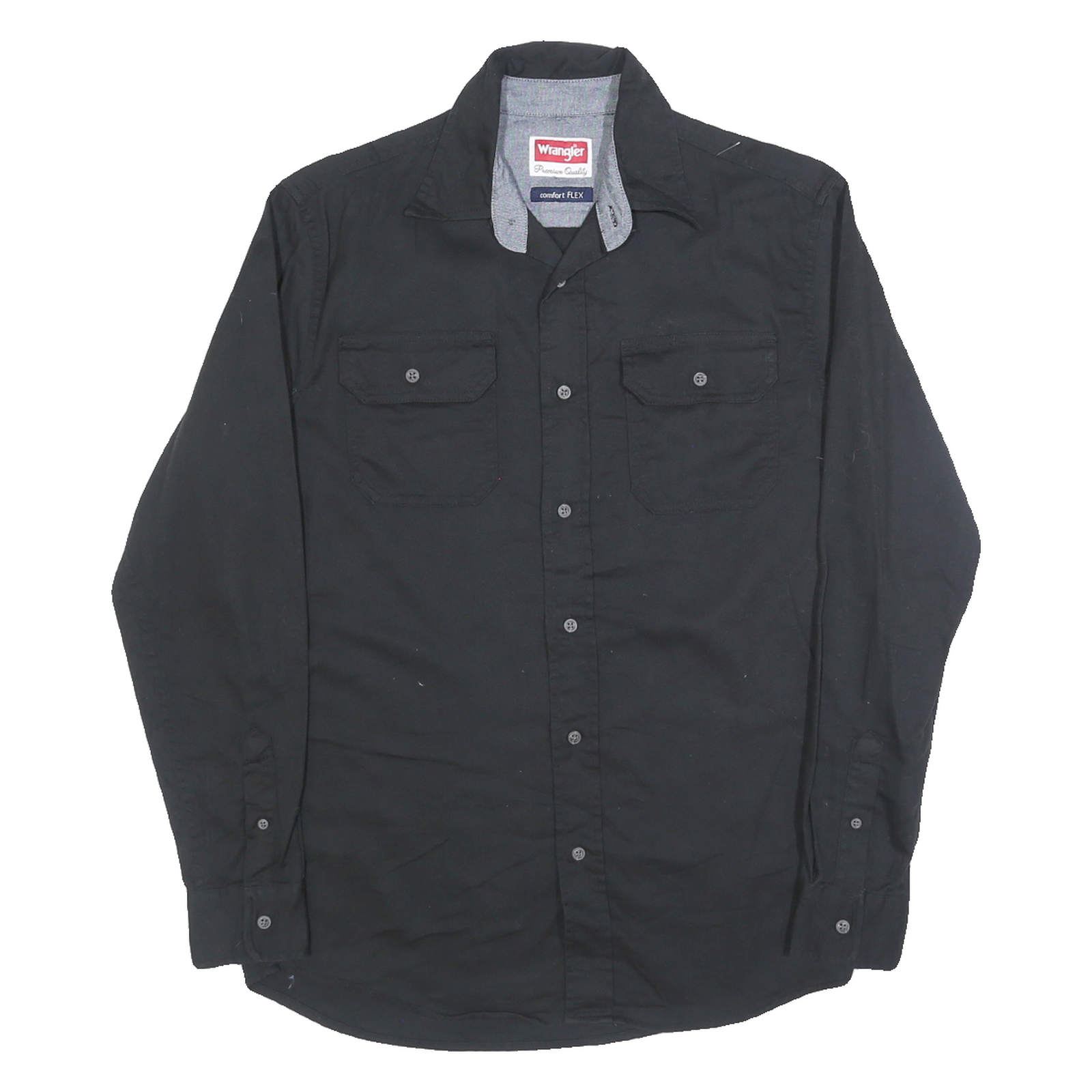 WRANGLER Mens Black Shirt S Cotton Long Sleeve Workwear Casual Refurbished - N/A refurbished available on Cerqular