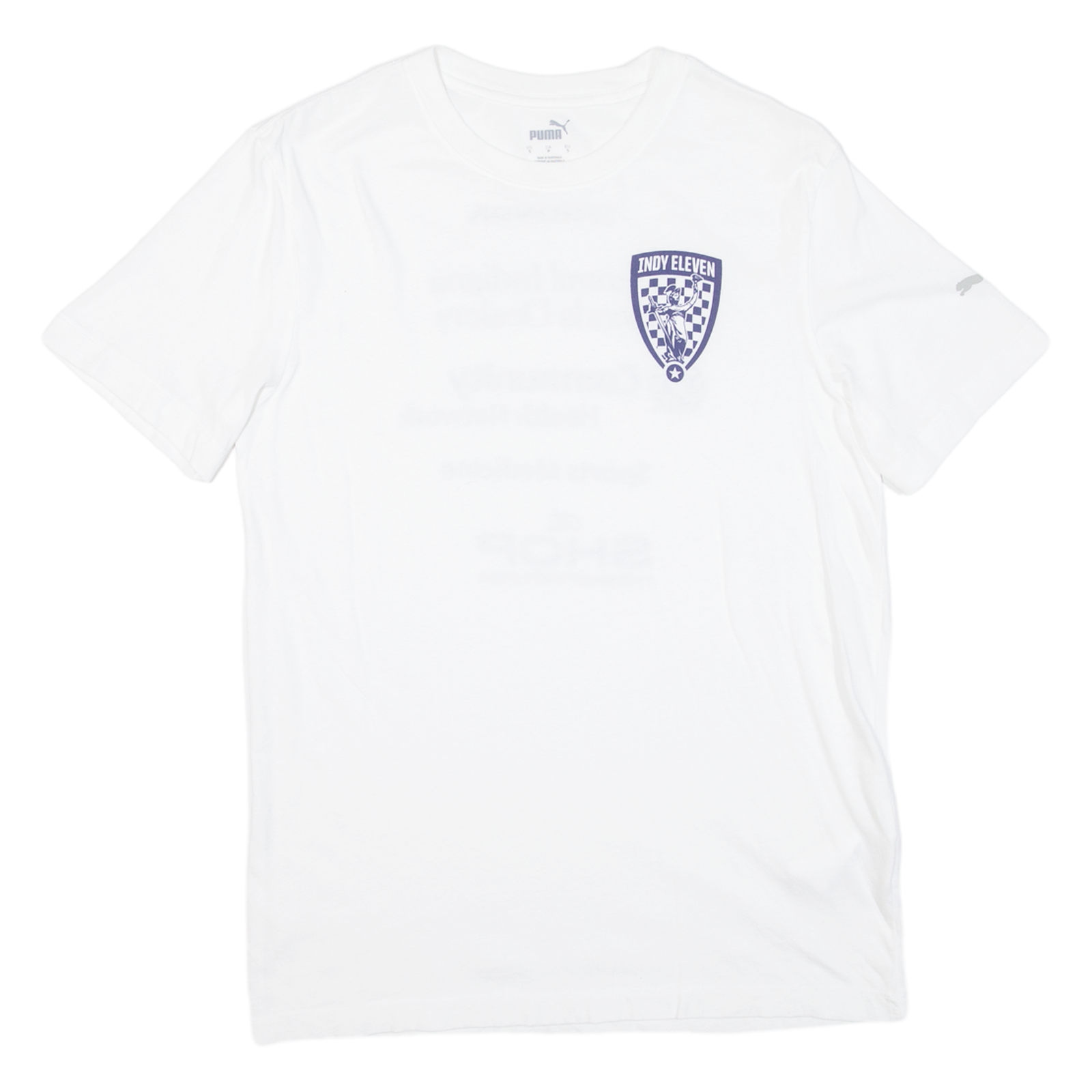 PUMA Indy Eleven Mens T-Shirt White USA S Refurbished - N/A refurbished available on Cerqular