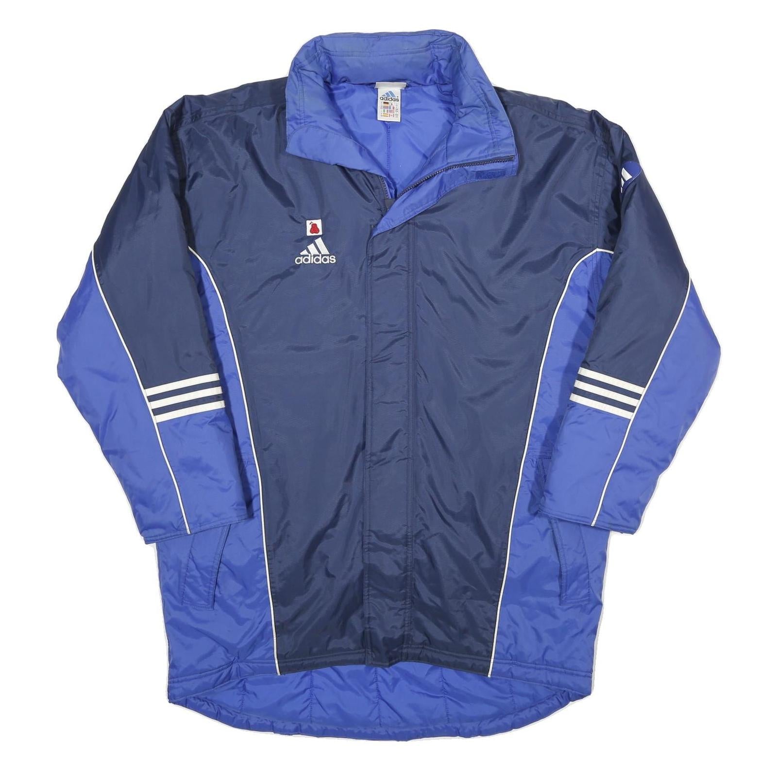 ADIDAS Mens Blue & Navy Zip Jacket L Polyamide Sportswear Long Sleeve Casual Refurbished - N/A refurbished available on Cerqular