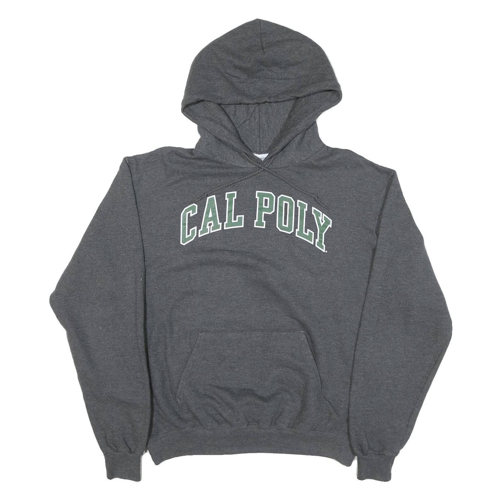 CHAMPION Mens Grey Cal Poly Pullover Hoodie M Cotton Blend Comfortable Casual Refurbished - N/A refurbished available on Cerqular