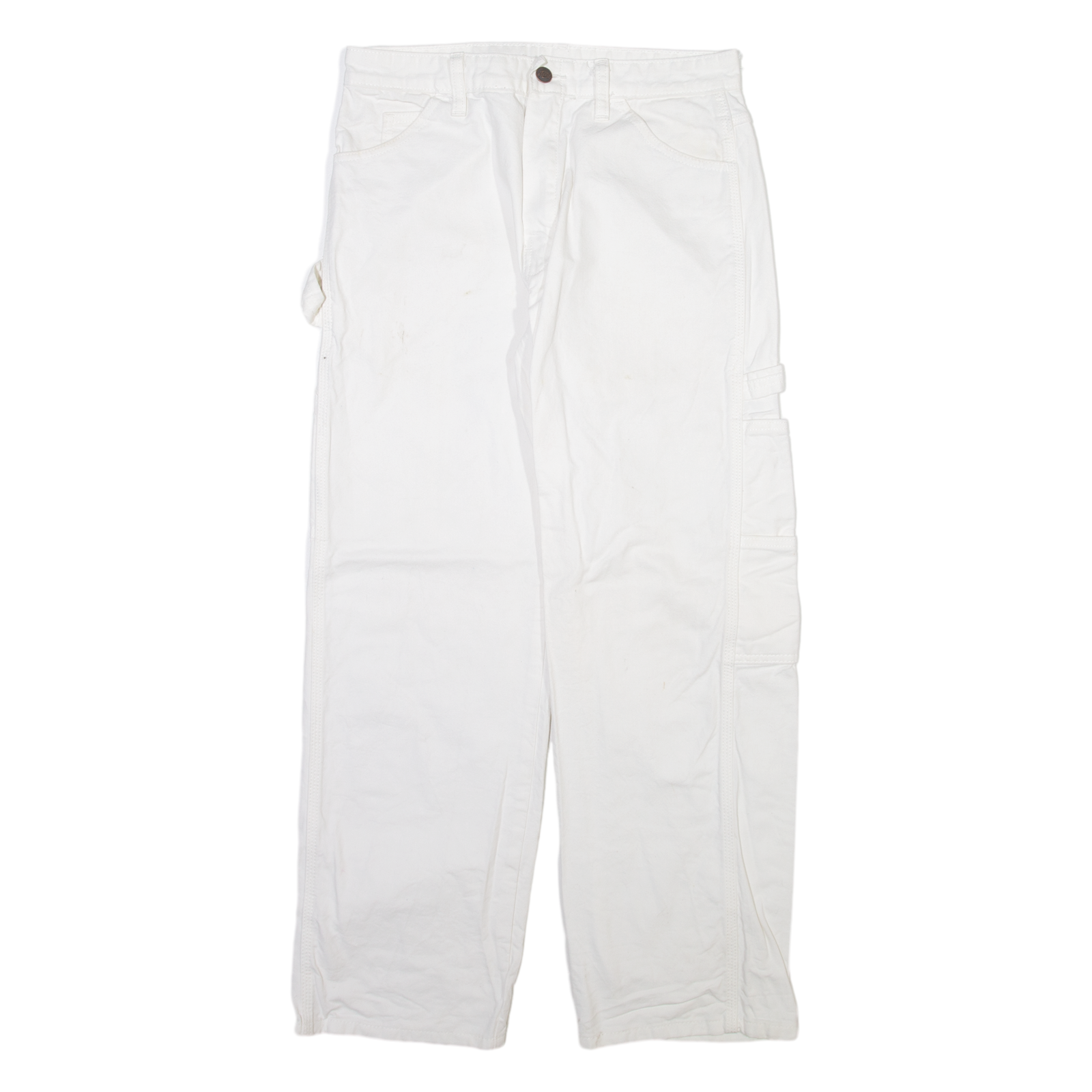 DICKIES Carpenter Mens Trousers White Regular Straight W30 L28 Refurbished - N/A refurbished available on Cerqular