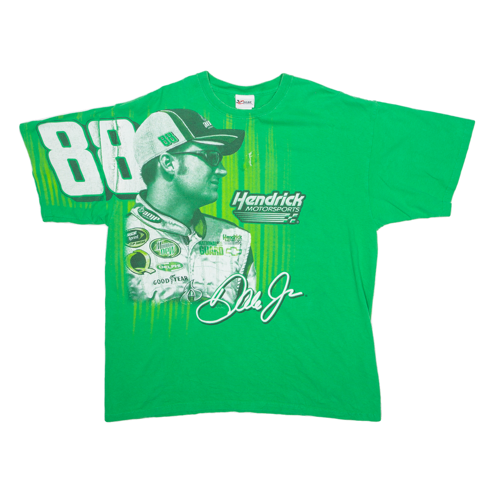 CHASE AUTHENTICS Hendrick Nascar Racing Dale Jr Mens T-Shirt Green USA XL Refurbished - N/A refurbished available on Cerqular
