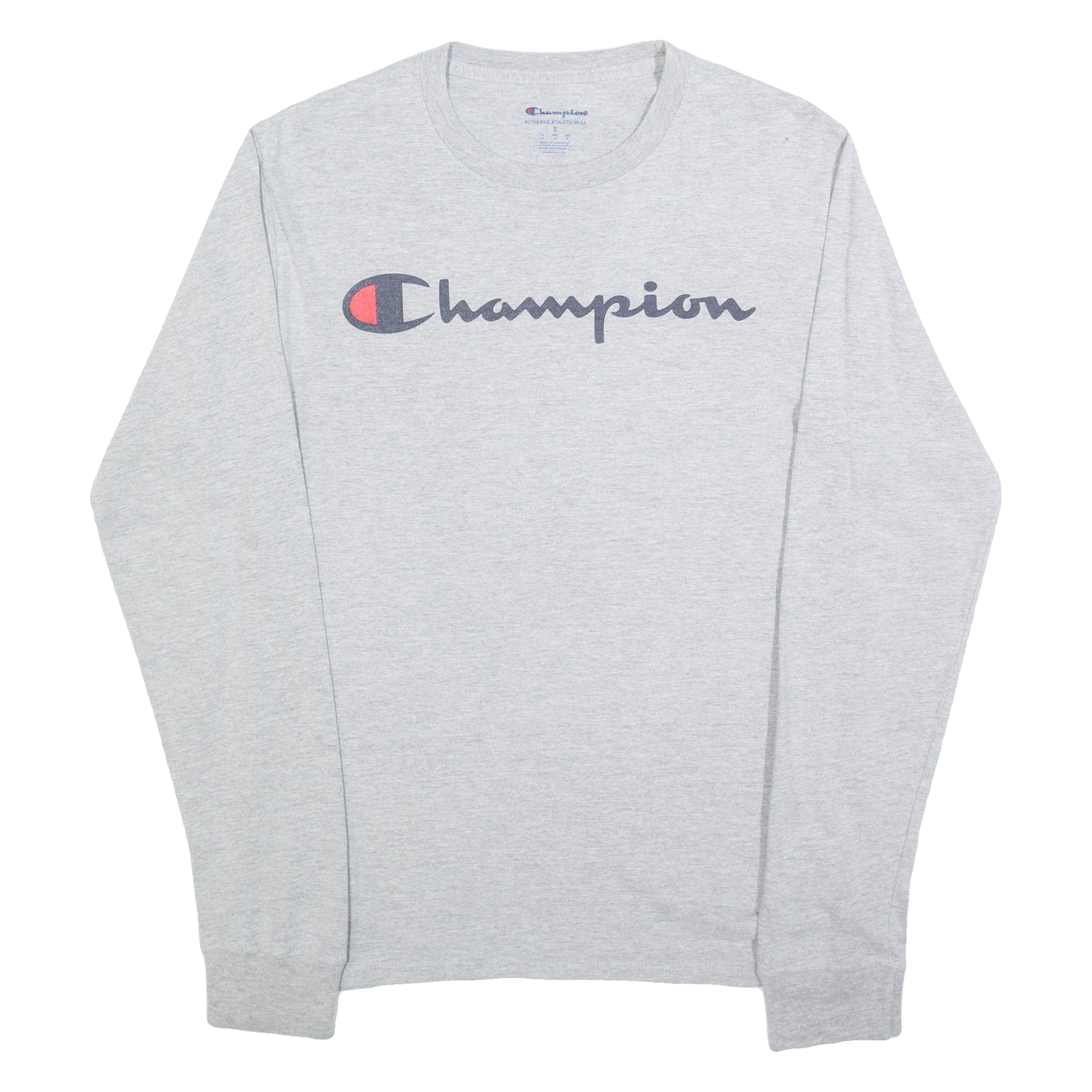 CHAMPION Mens T-Shirt Grey Long Sleeve S Refurbished - N/A refurbished available on Cerqular