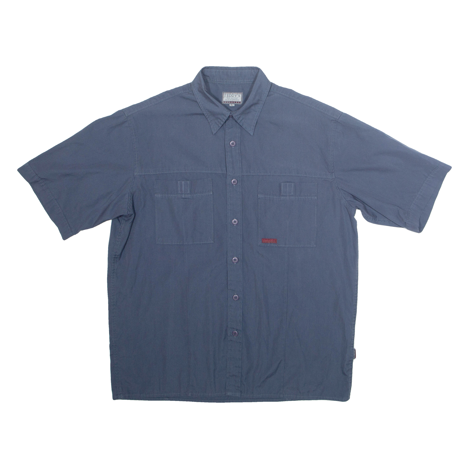 TEDDYS Mens Plain Shirt Blue L Refurbished - N/A refurbished available on Cerqular