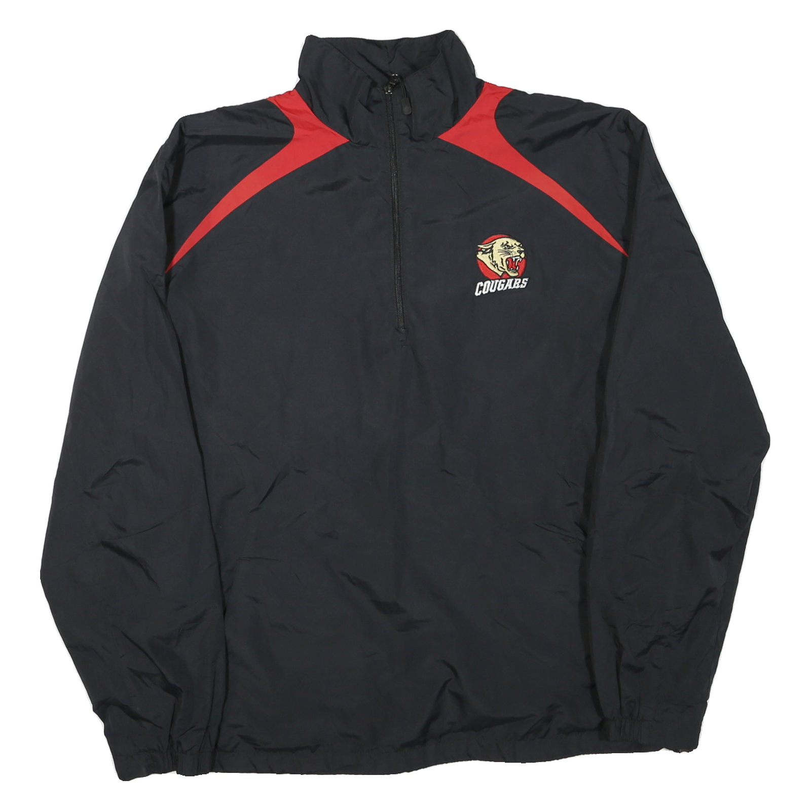 Buy SPORT-TEK Mens Black & Red Cougar 1/4 Zip Polyester Blend XL Jacket Sportswear Refurbished - $28.59 SPORT-TEK Mens Black & Red Cougar 1/4 Zip Polyester Blend XL Jacket Sportswear Refurbished - N/A refurbished available on Cerqular